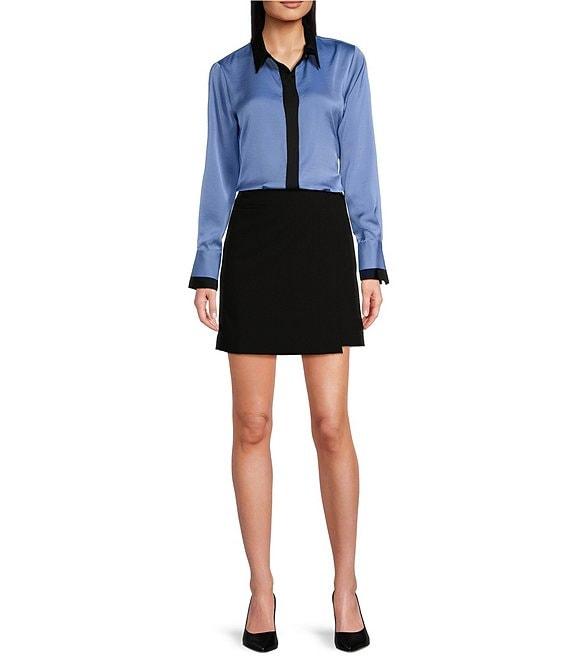 DKNY by Donna Karan Chain Hardware Wrap Mini Skirt Product Image
