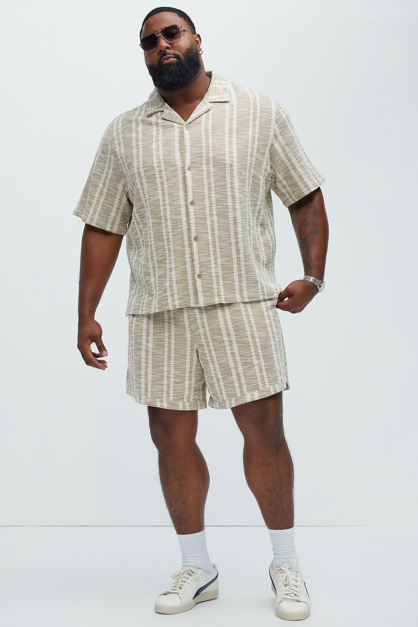 Kam Textured Shirt - Tan/Multi Product Image