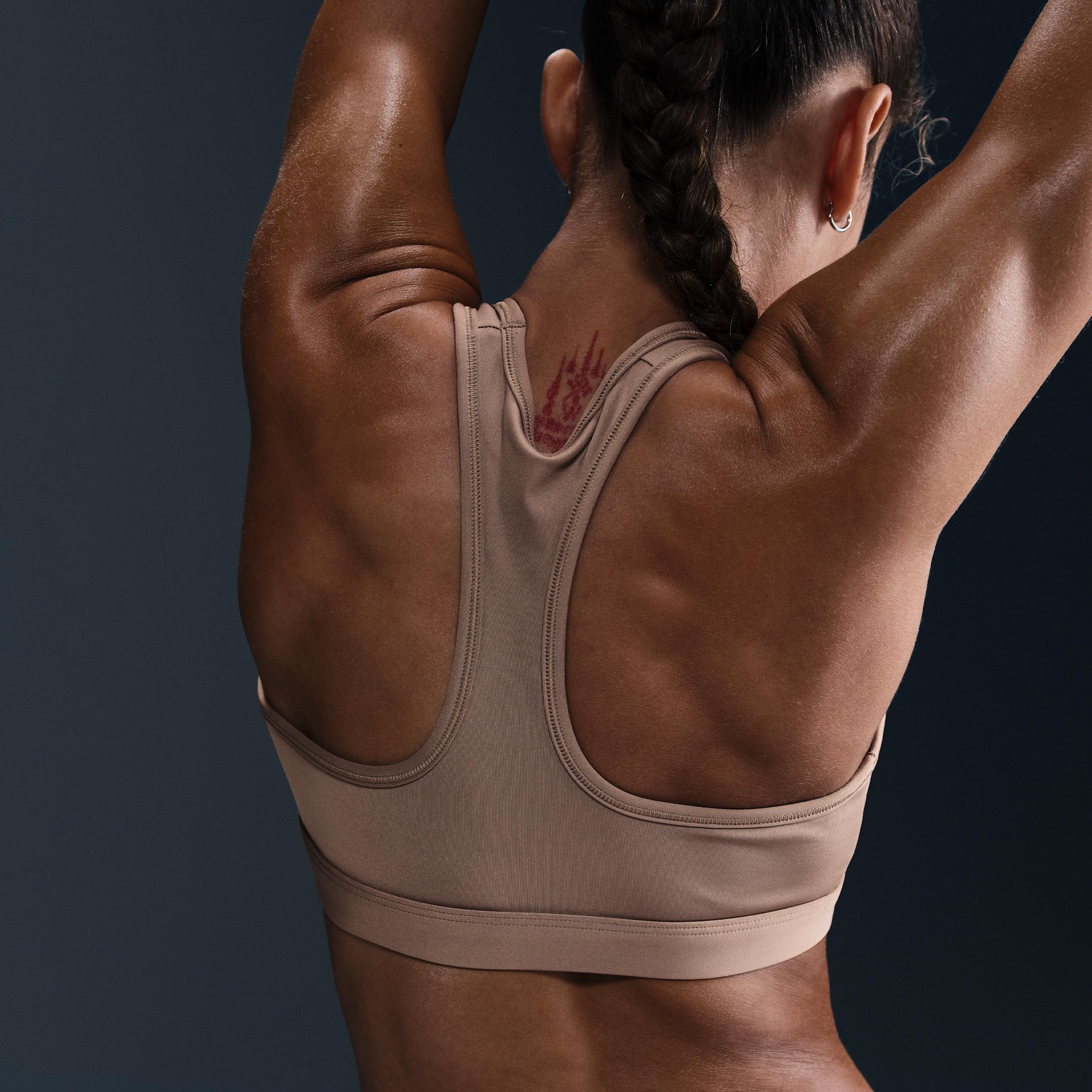 Nike Womens Swoosh Medium Support Padded Sports Bra | DX6821-233 Product Image