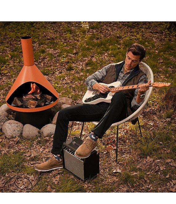 Johnston & Murphy Stretch Brushed Windowpane Long Sleeve Woven Shirt Product Image