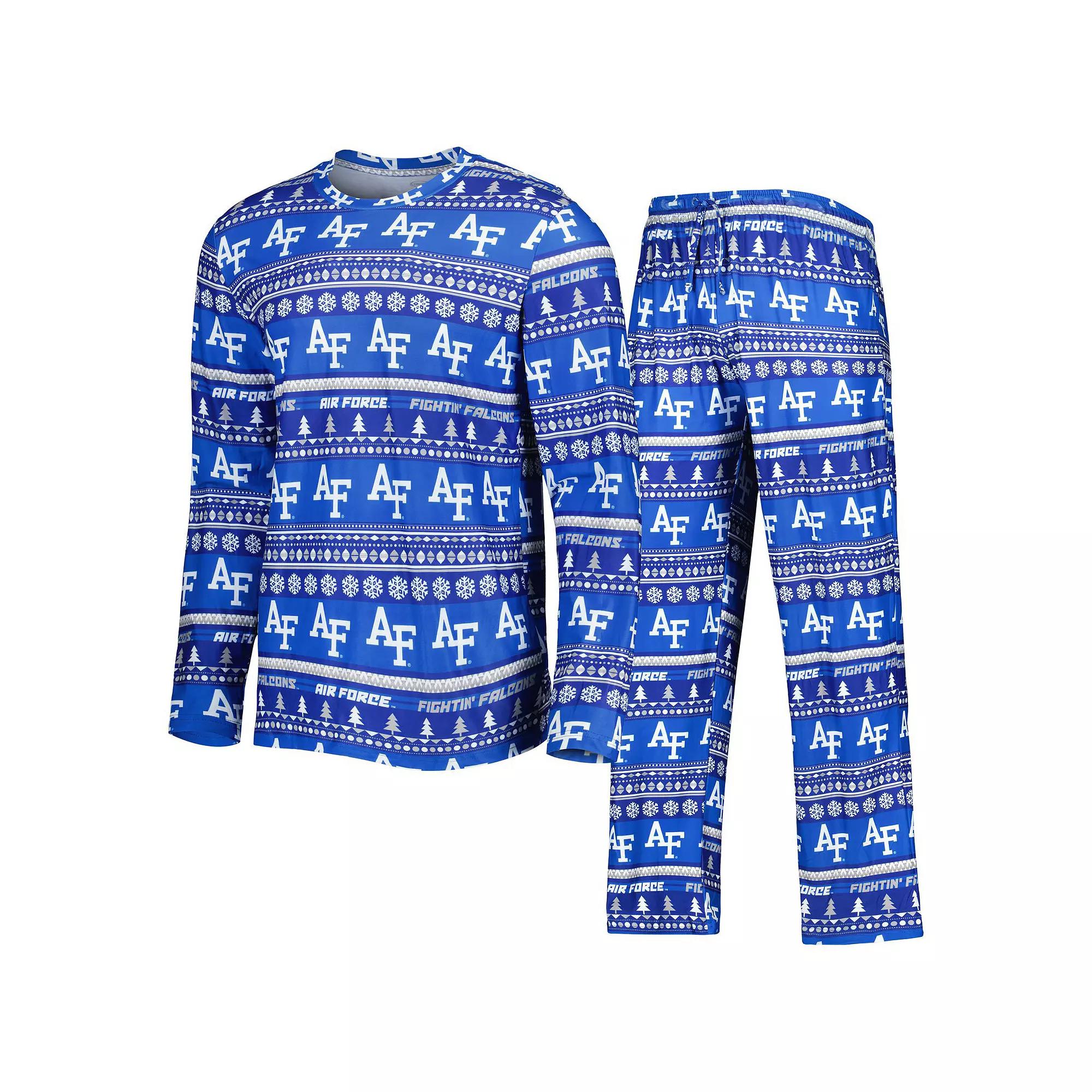 Men's Concepts Sport Royal Air Force Falcons Swivel Long Sleeve T-Shirt & Pants Sleep Set,  Product Image