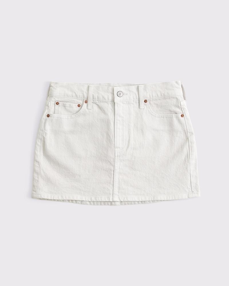 Mid Rise Denim Mini Skirt Product Image