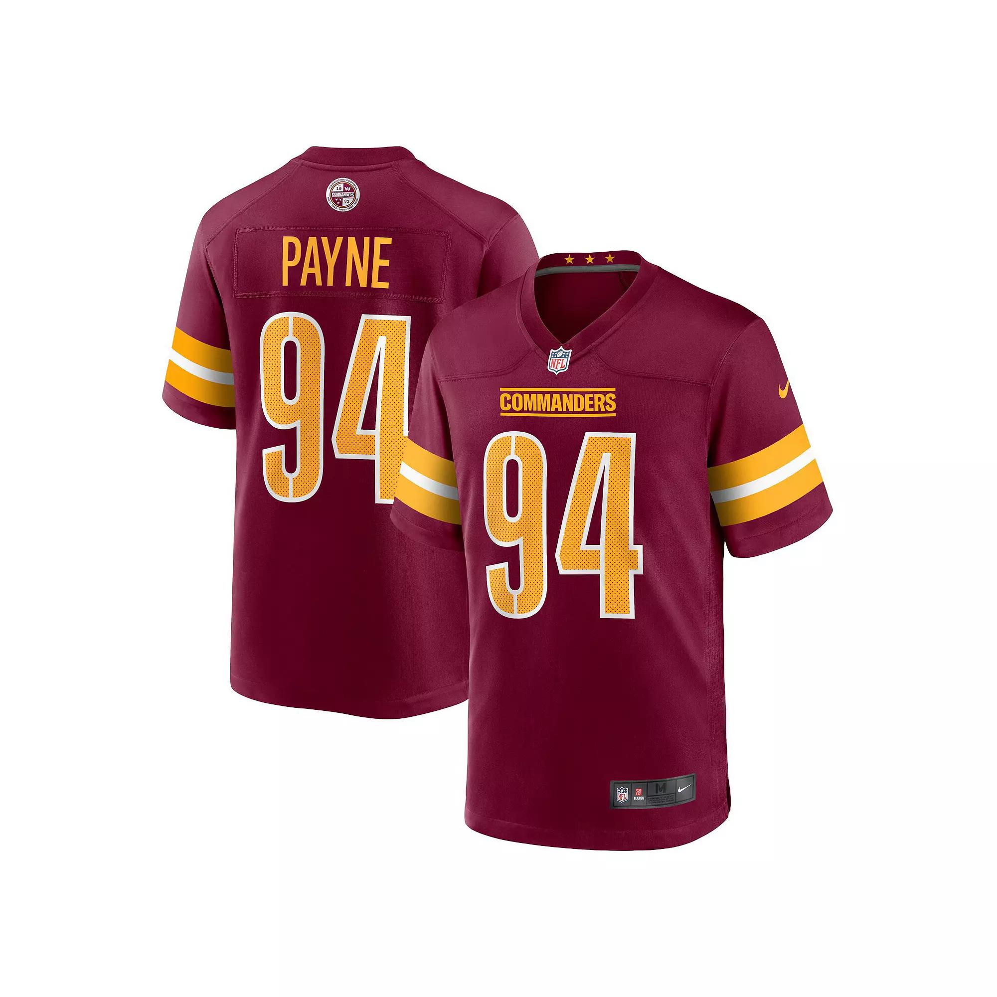 Men's Nike Da'Ron Payne Burgundy Washington Commanders Game Jersey, Size: XL, Wft Med Re Product Image