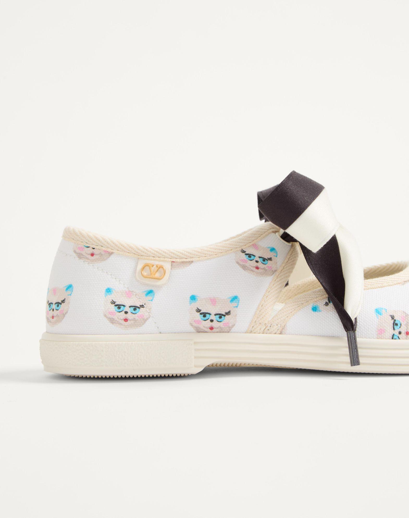 Bay By Bay Ballerina Fabric Sneaker With Le Chat De La Maison Print Product Image