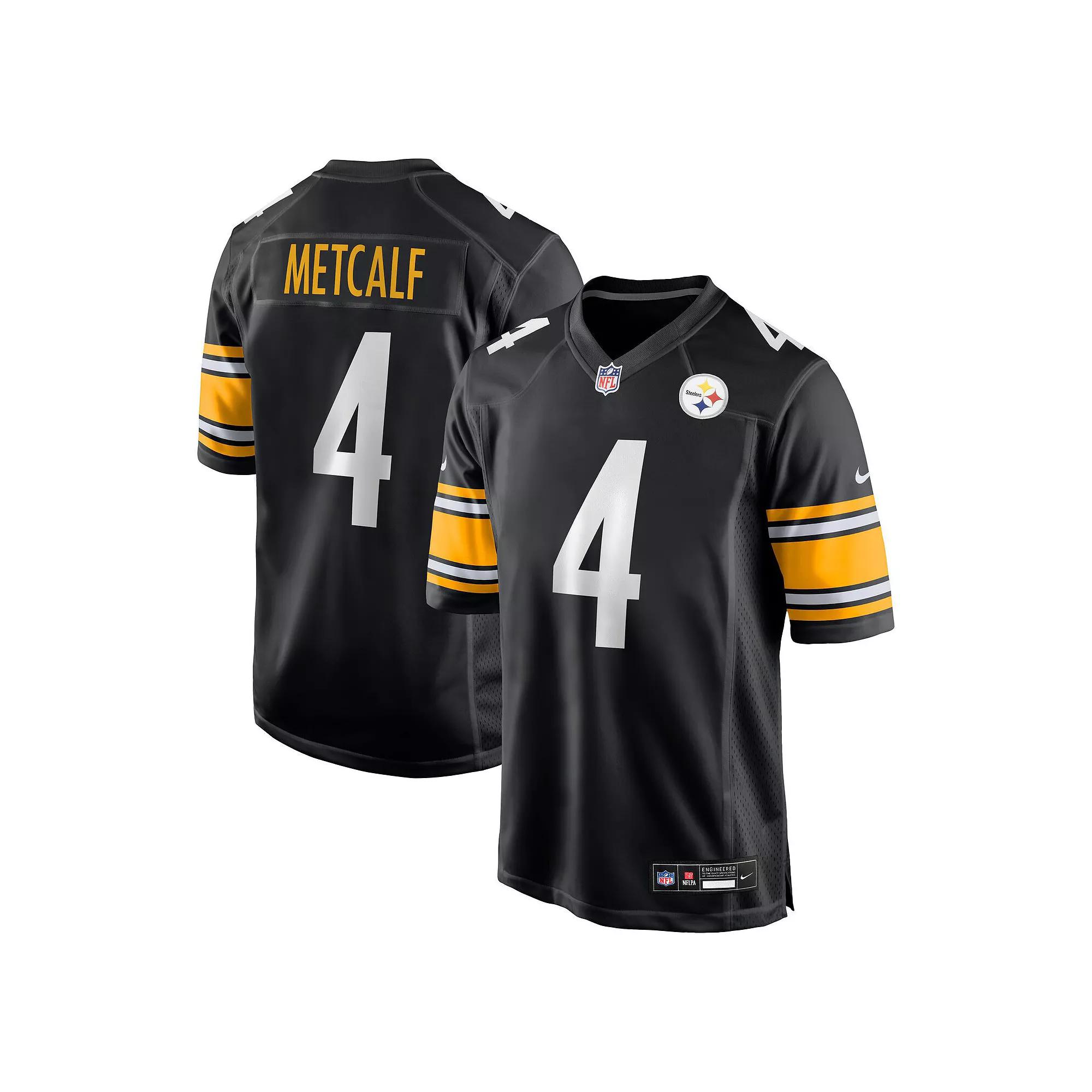 Men's Nike DK Metcalf Black Pittsburgh Steelers Game Player Jersey, Size: XL Product Image