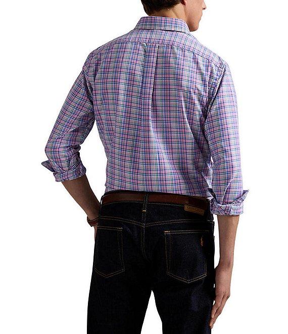 Polo Ralph Lauren Classic Fit Performance Stretch Oxford Mini Plaid Long Sleeve Woven Shirt Product Image
