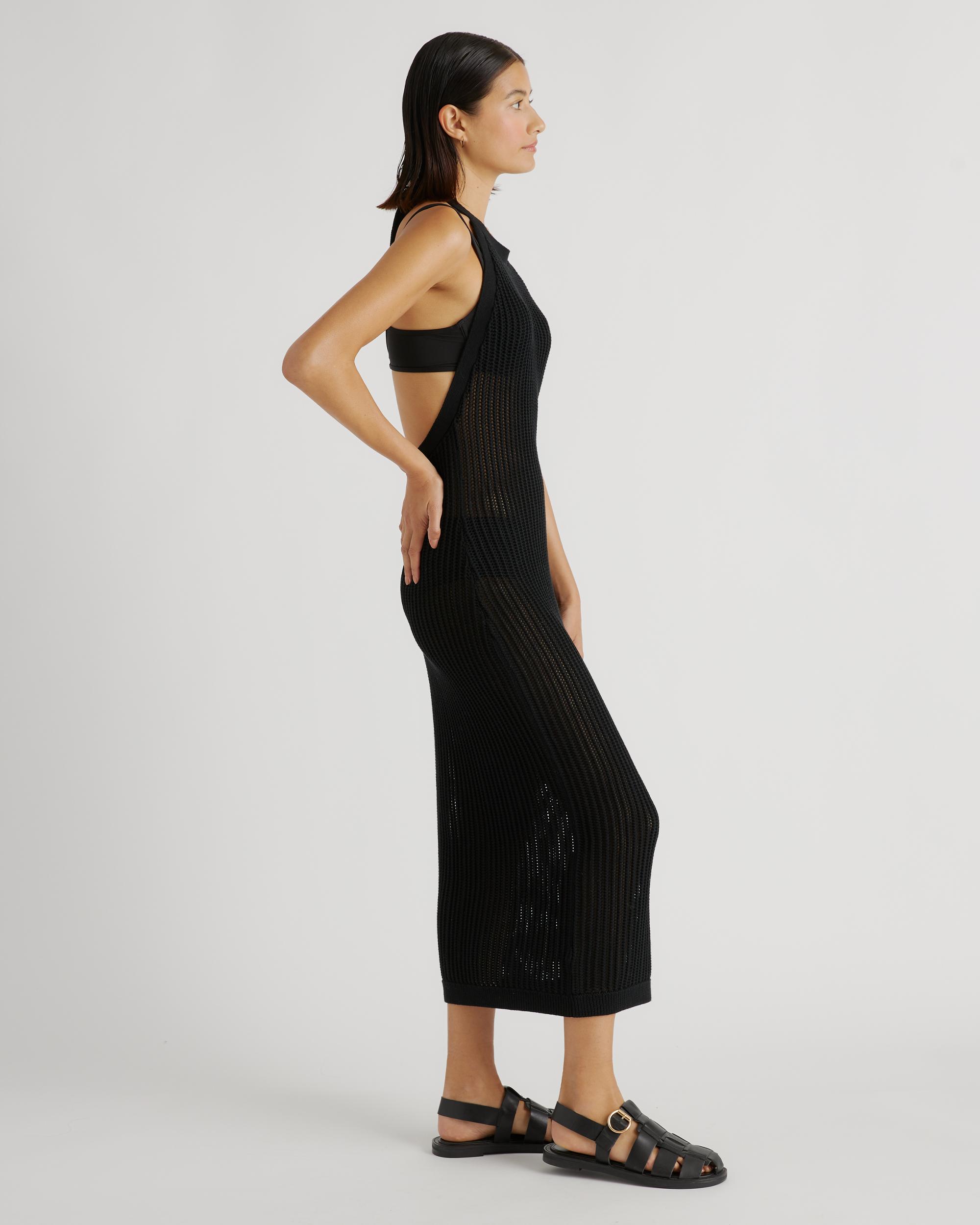 Quince | Women's Open-Knit Cover-Up Maxi Dress Organic Cotton Product Image