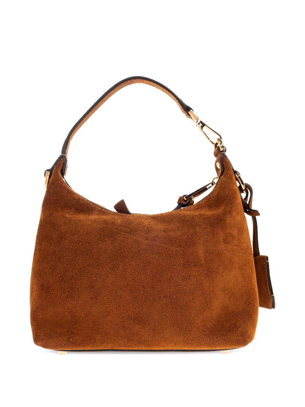 logo-lettering suede tote bag Product Image