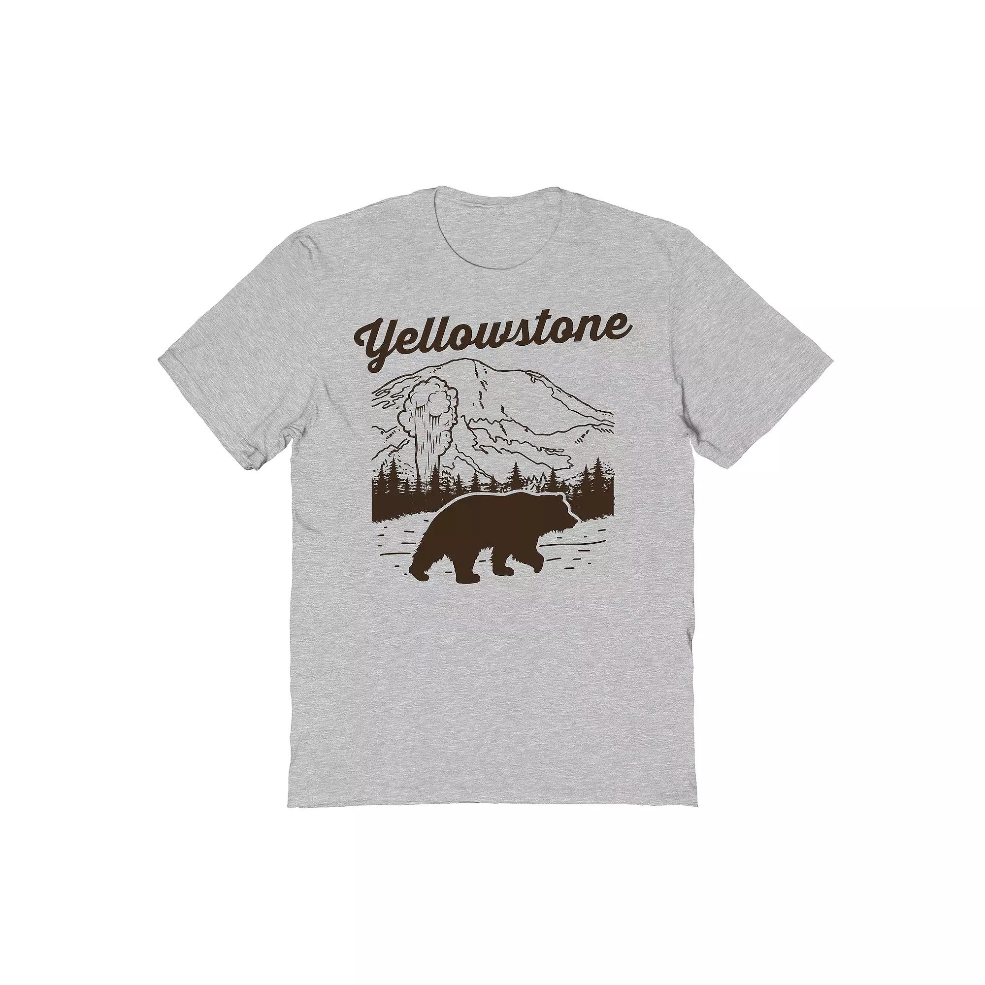 Men's Country Parks Yellowstone Graphic Tee, Size: Medium, Sport Gray Product Image