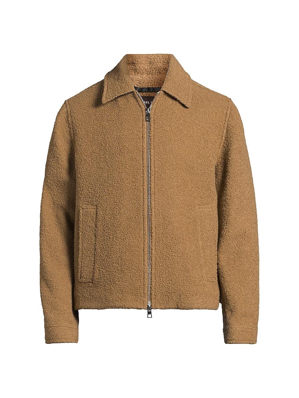 Mens Boucle Zip Shirt Jacket Product Image