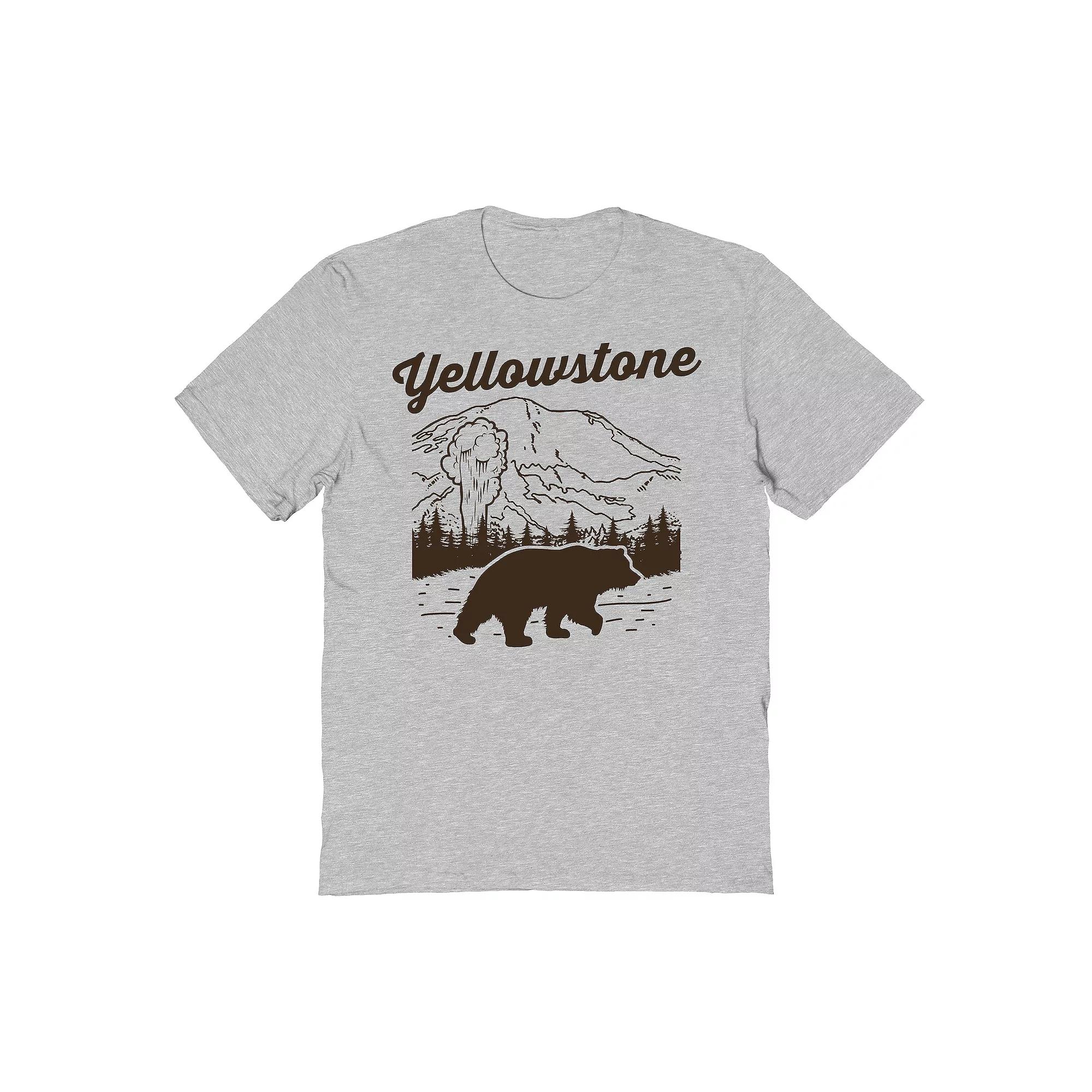 Men's Country Parks Yellowstone Graphic Tee, Size: Medium, Sport Gray Product Image