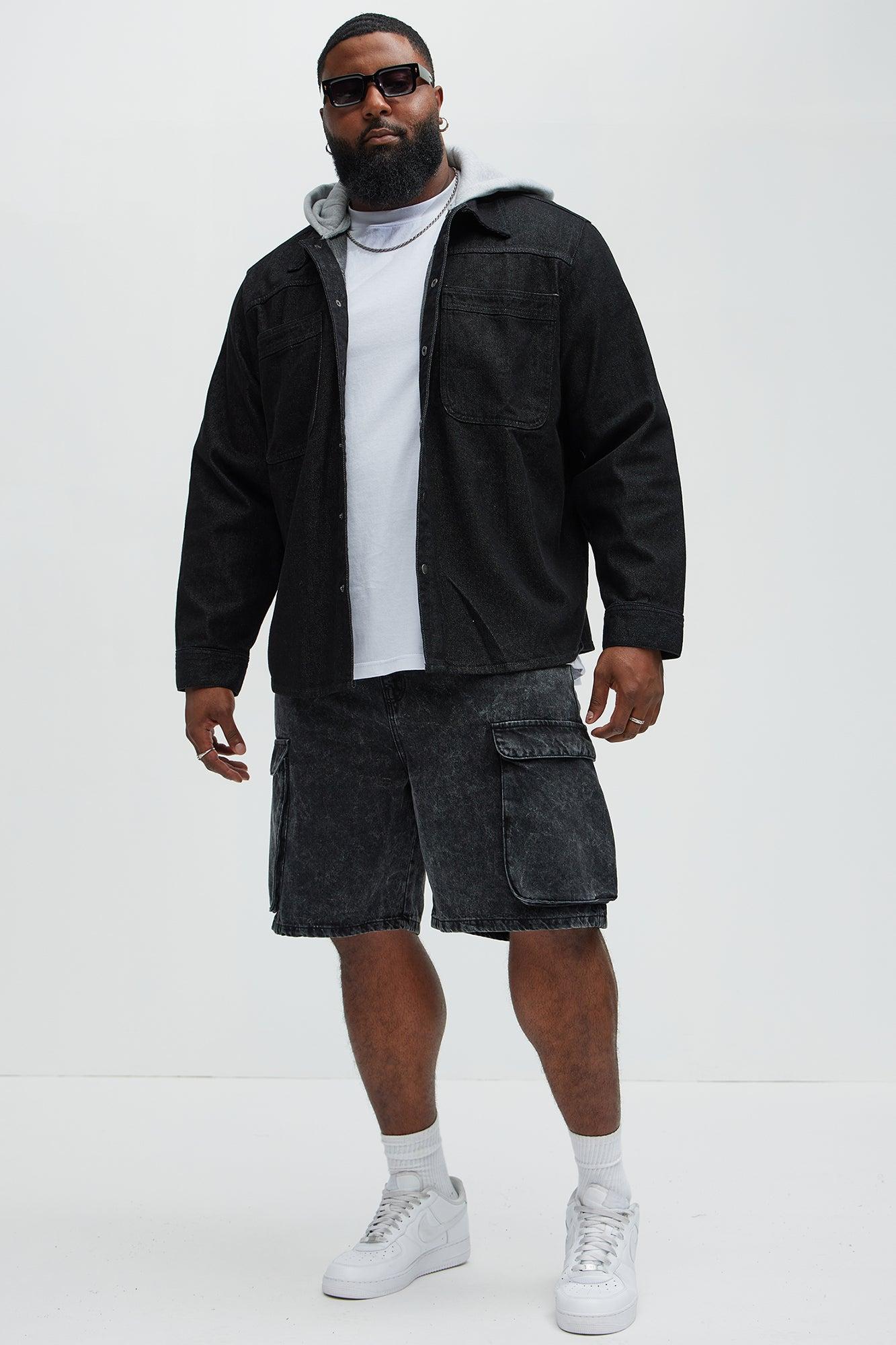 Jackson Lightweight Denim Shacket - Black Product Image