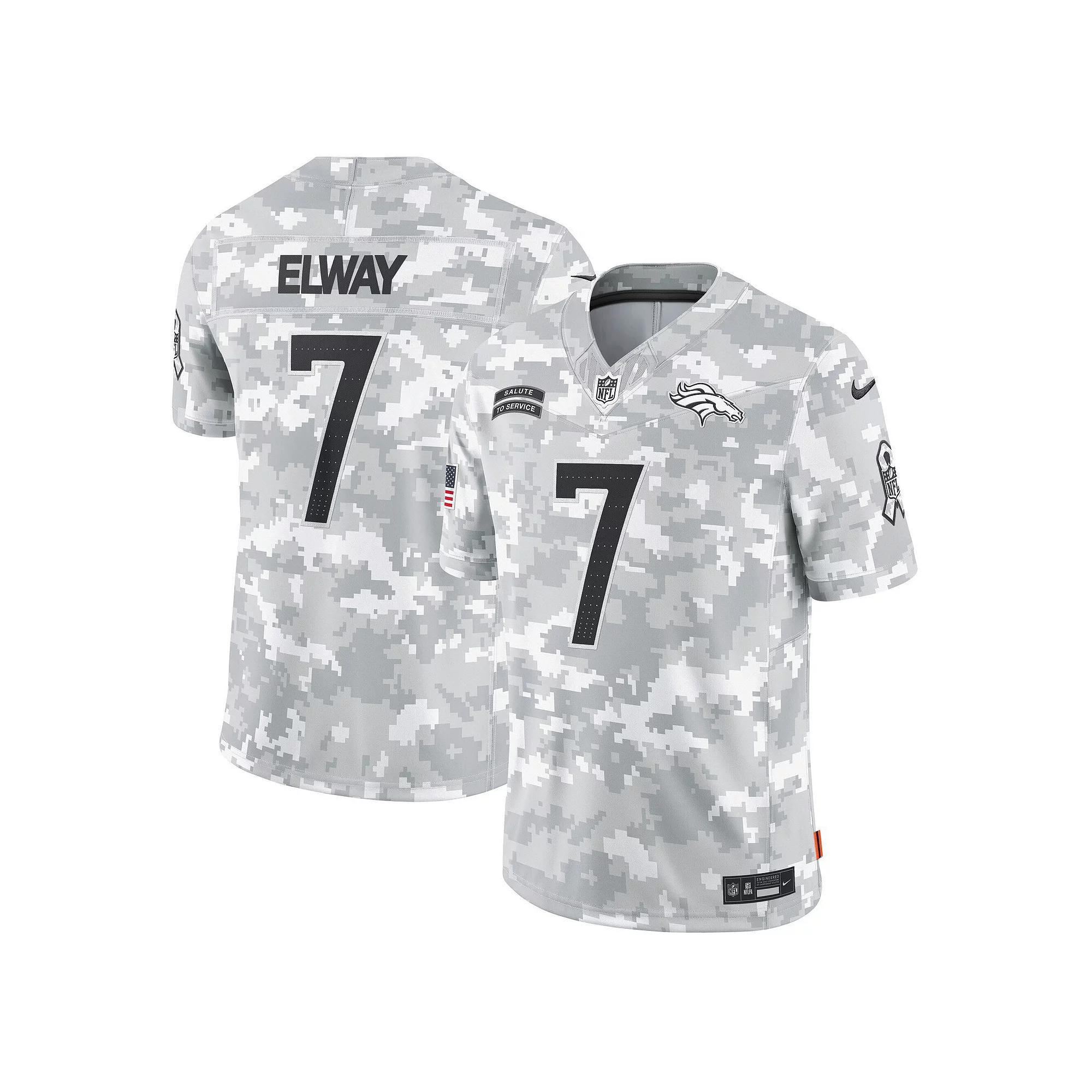 Men's Nike John Elway Arctic Camo Denver Broncos 2024 Salute to Service Retired Player Limited Jersey, Size: Large, Team Product Image