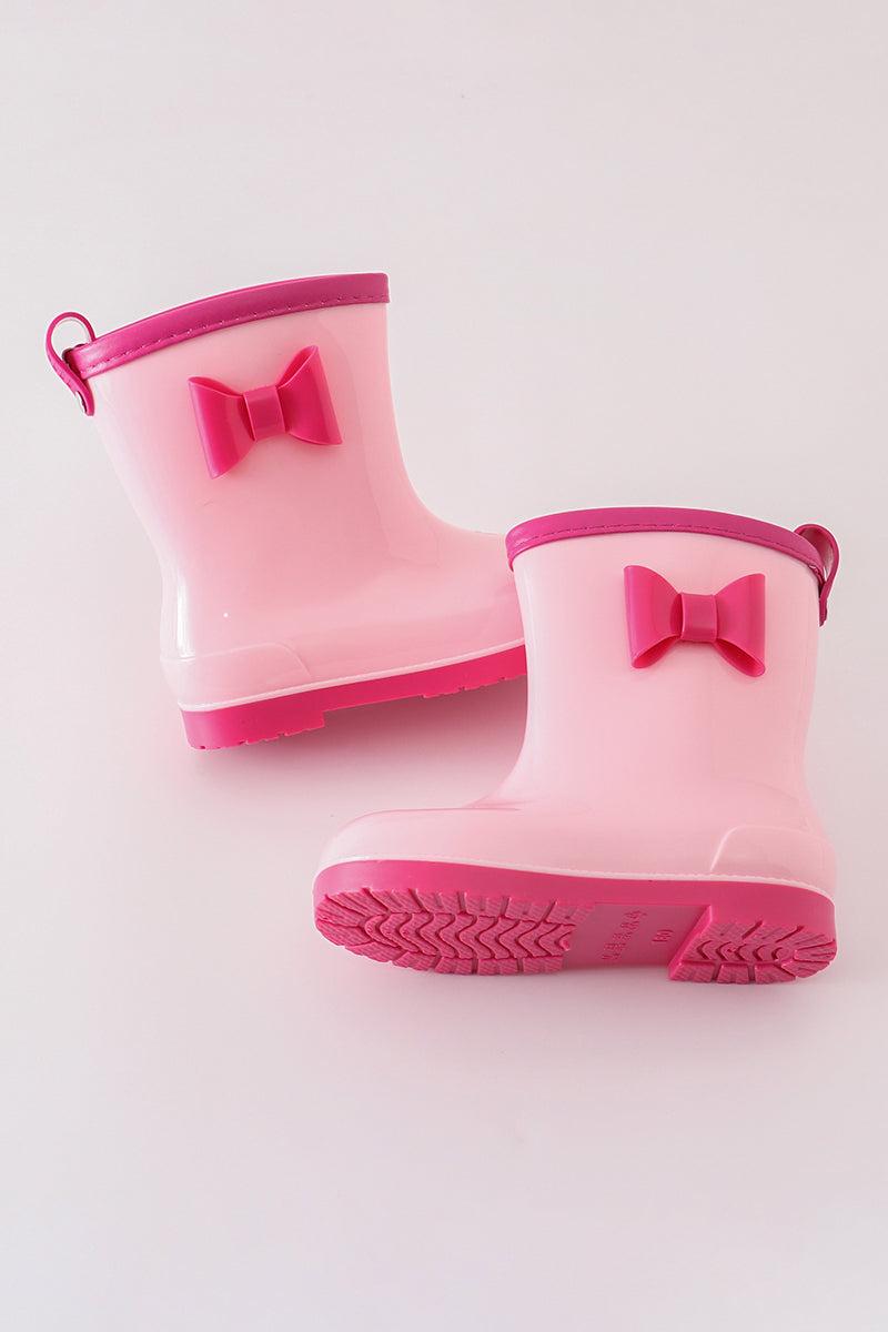 Pink bow rain boots Product Image