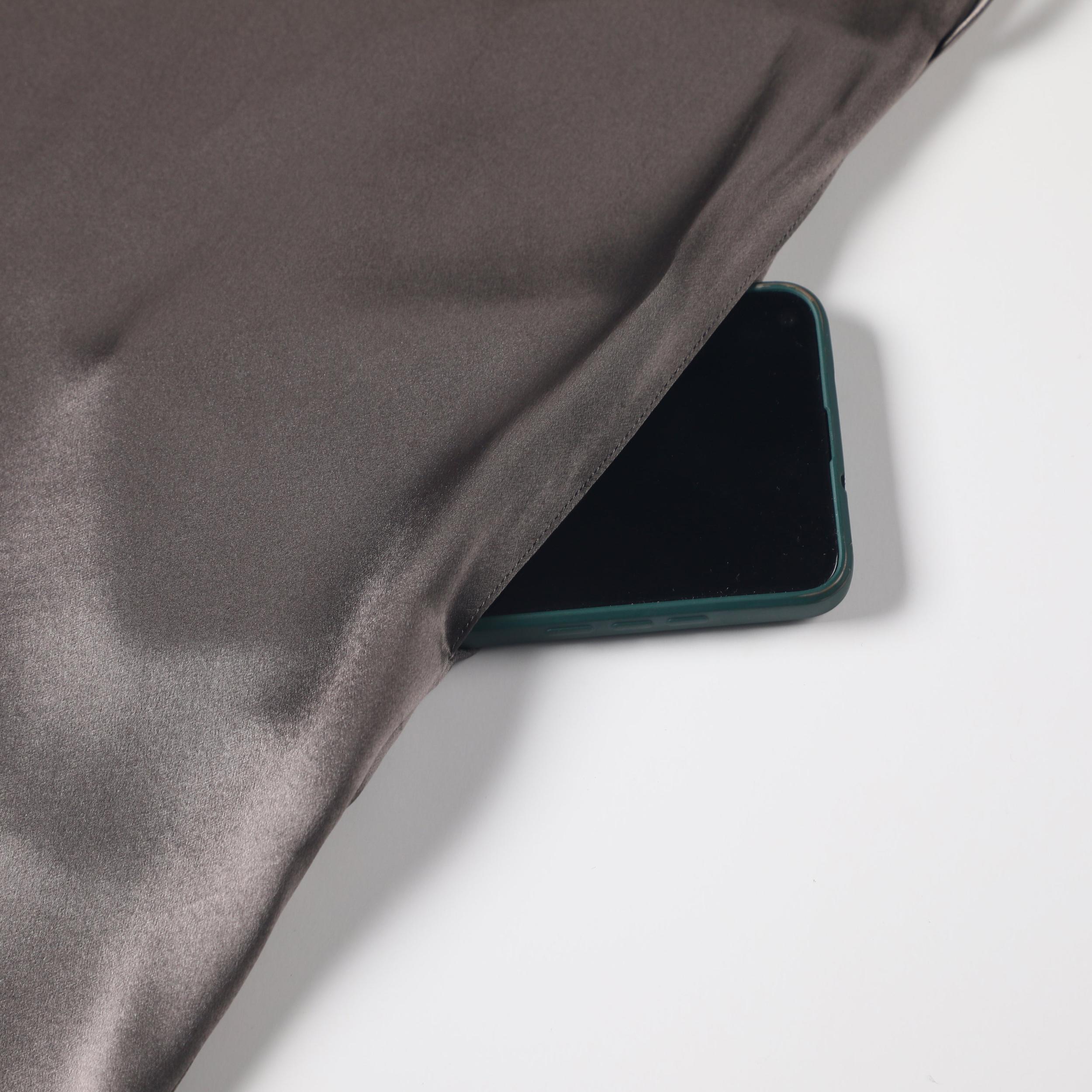 Gift Set | Pure Silk Grey Kimono Robe & Slip Dress | 22 Momme | Float Collection Product Image