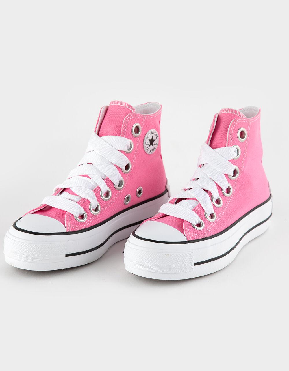 CONVERSE Chuck Taylor All Star Lift Platform Sketch Womens High Top Shoes - PINK Product Image