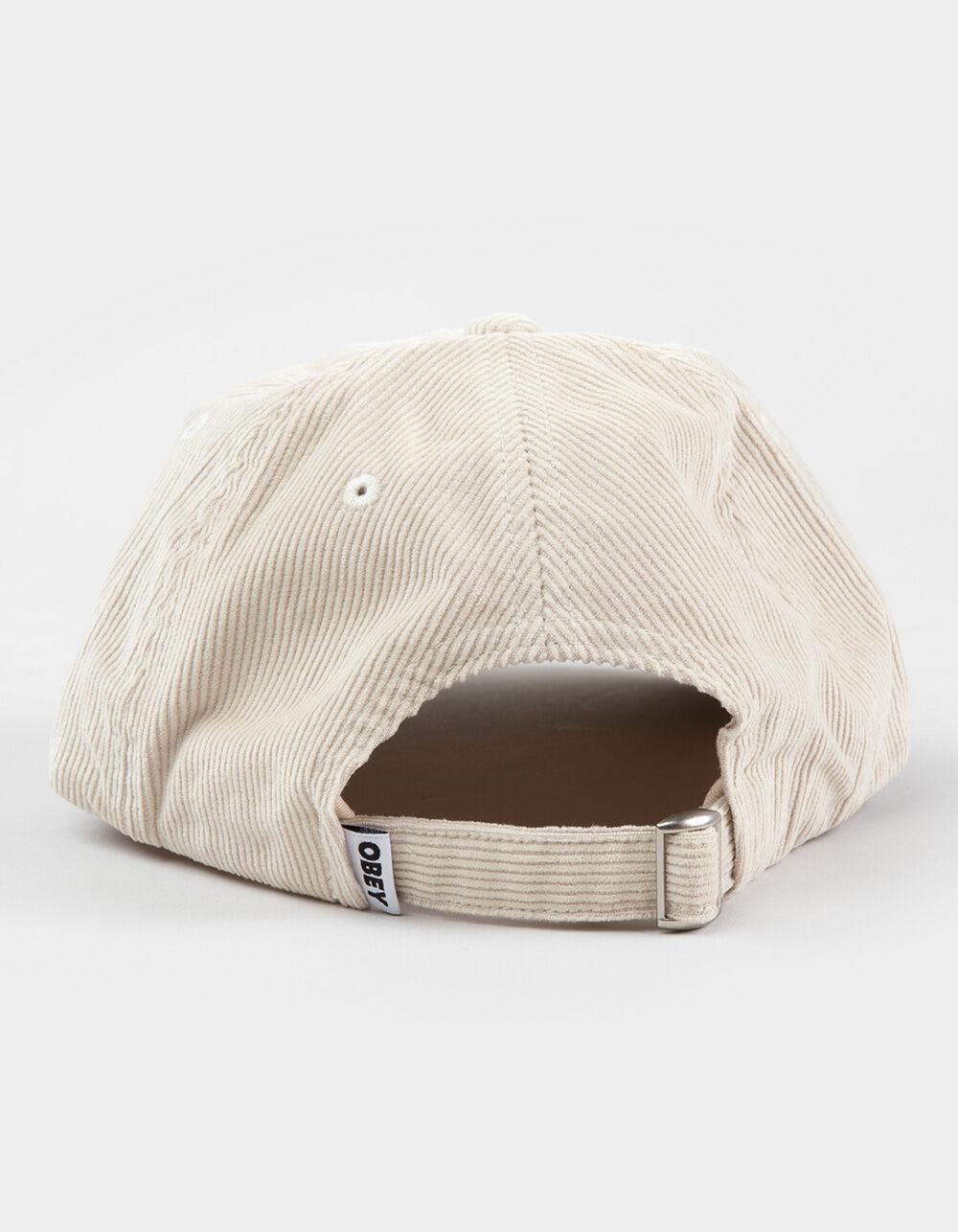 OBEY University 6 Panel Corduroy Strapback Hat - BLACK Product Image