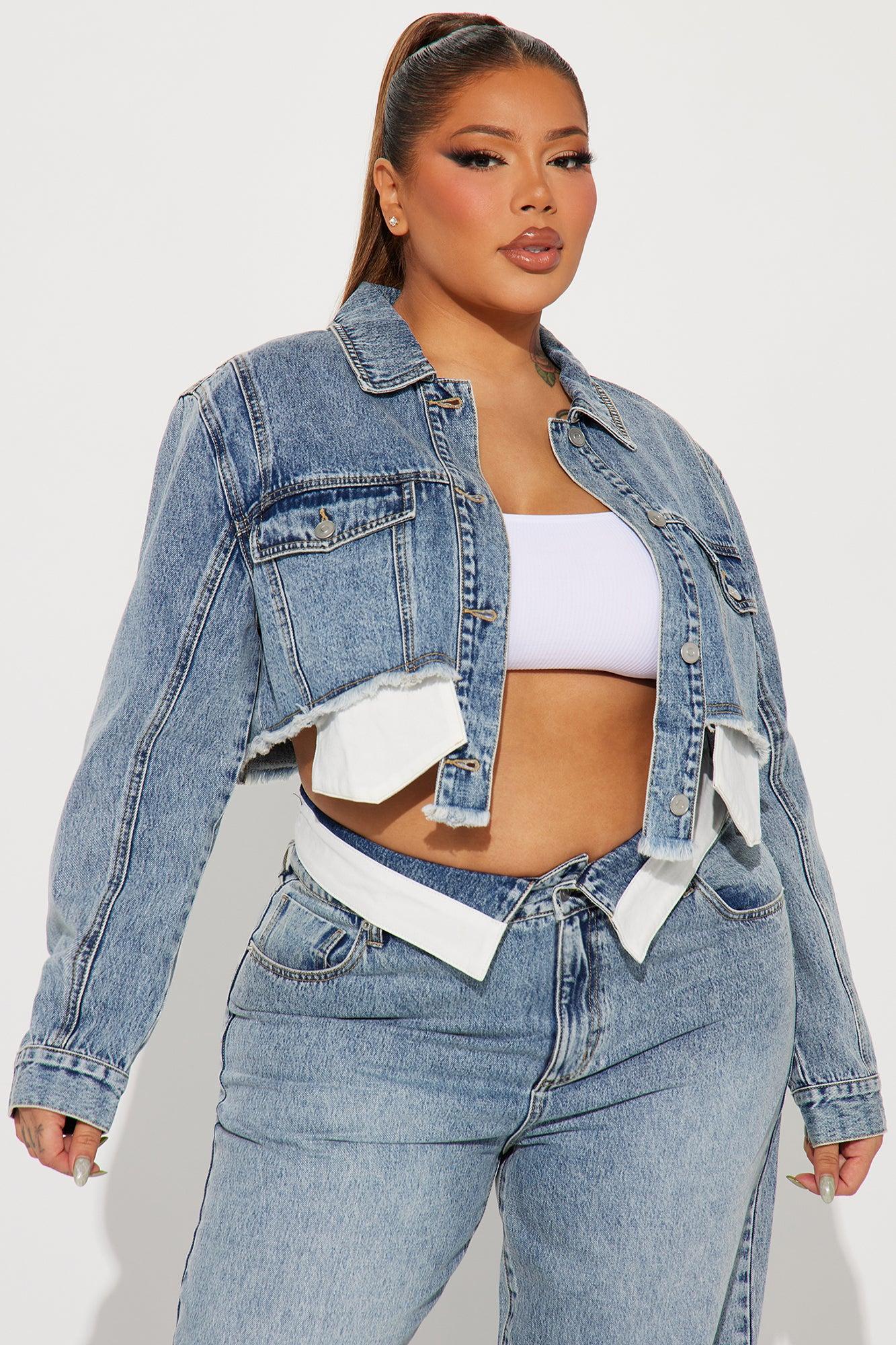 Nori Denim Washed Pant Set - Medium Wash Product Image