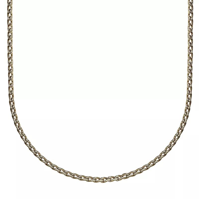 Men's LYNX Stainless Steel Fancy Curb Chain Necklace, Size: 18" Product Image