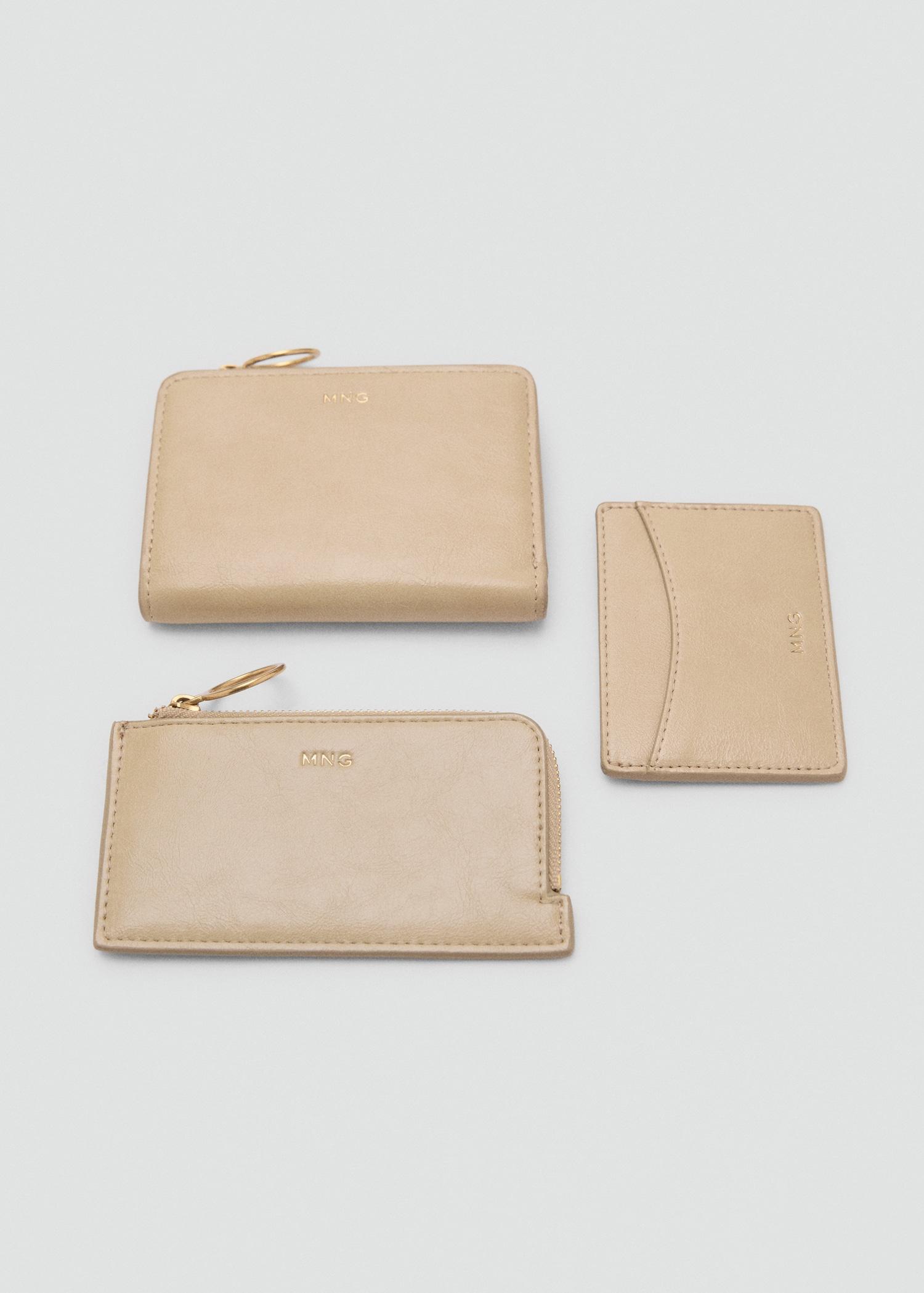 Leather-effect card holder - Women | MANGO USA Product Image