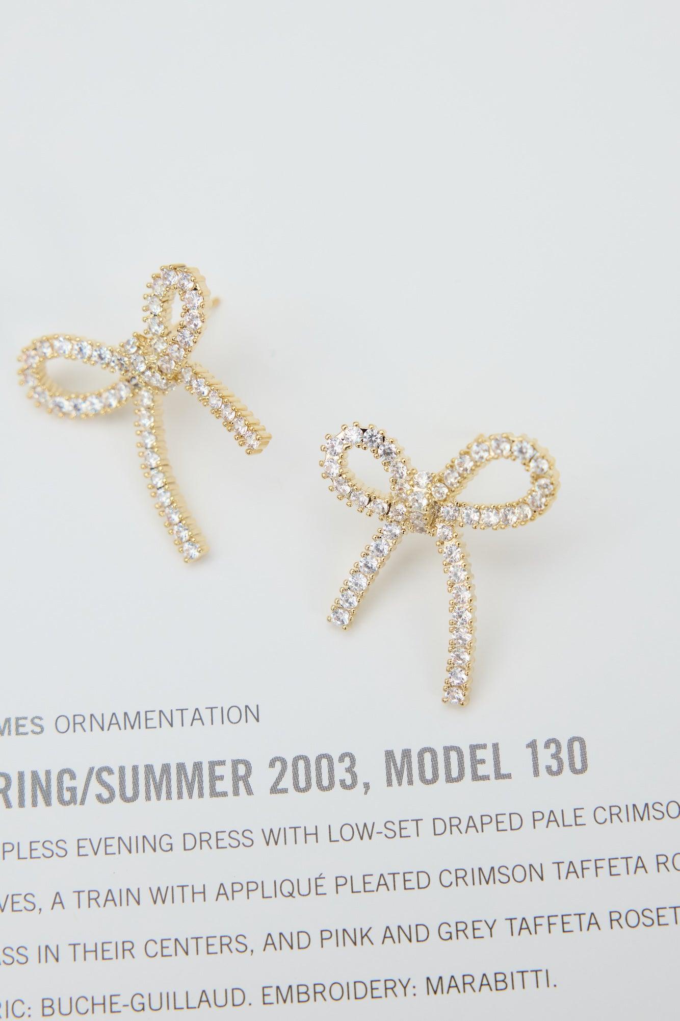The Only Bow Earrings Gold Product Image