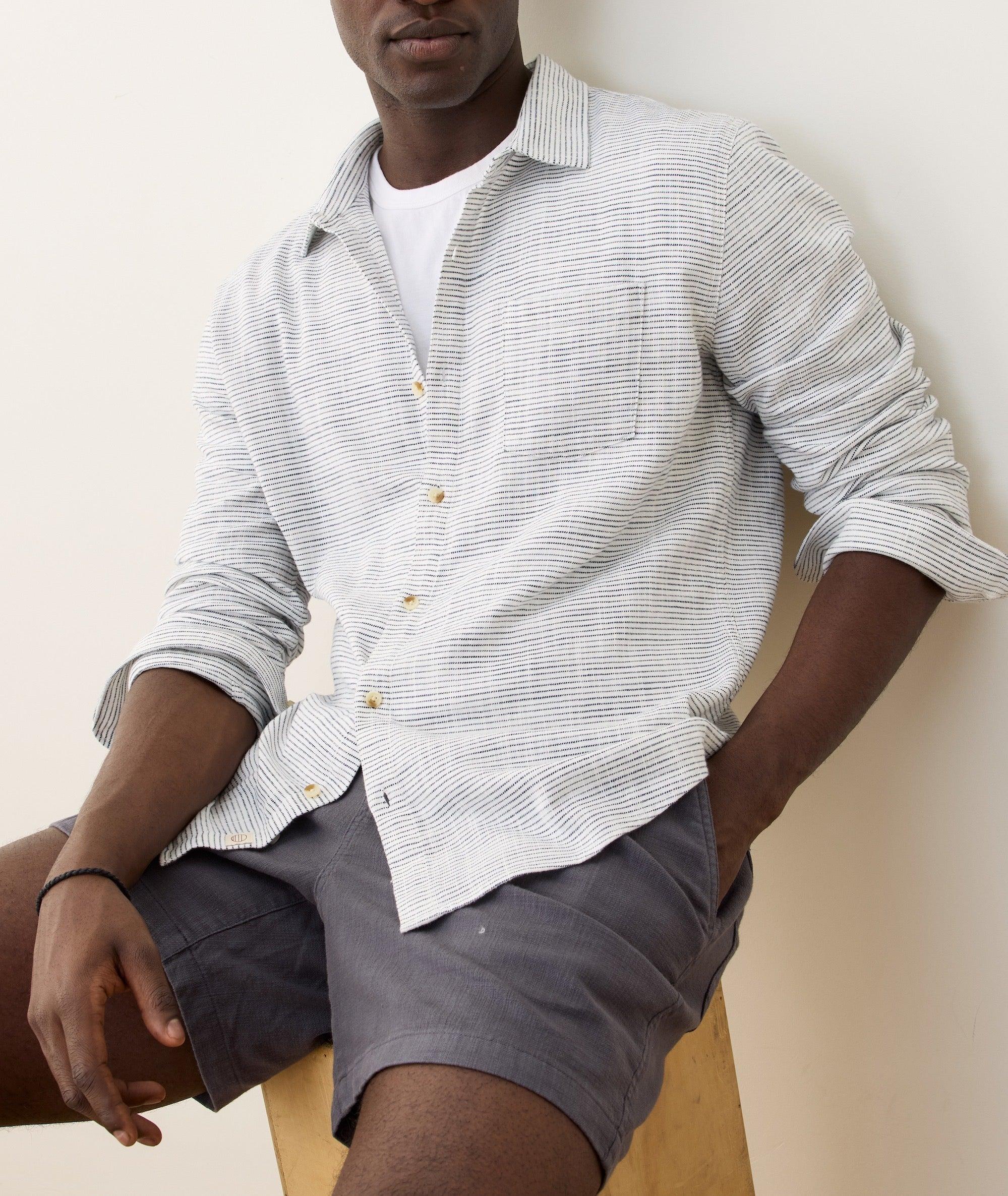 Stretch Selvage Embroidered Resort Shirt Product Image