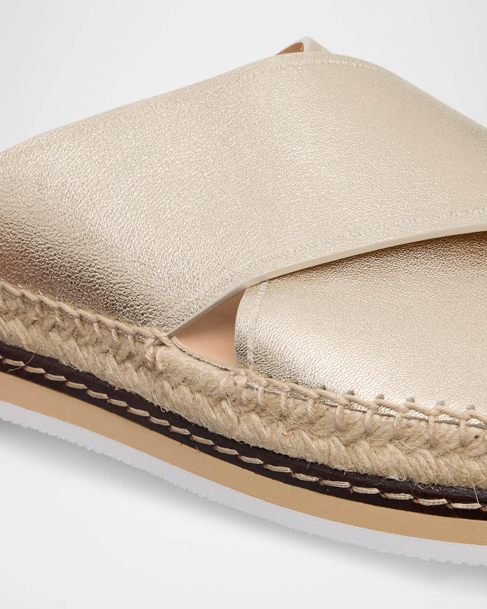 Lily Leather Criss-Cross Espadrille Sandals Product Image