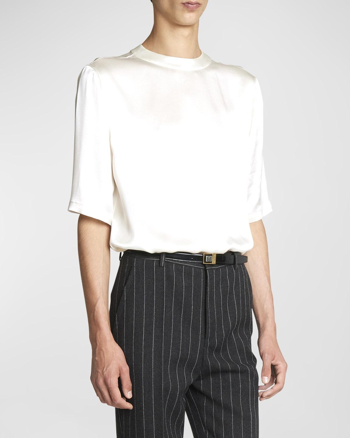 Mens Satin Crepe T-Shirt Product Image