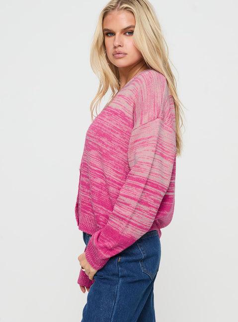 Emikio Cardigan Ombre Pink Product Image