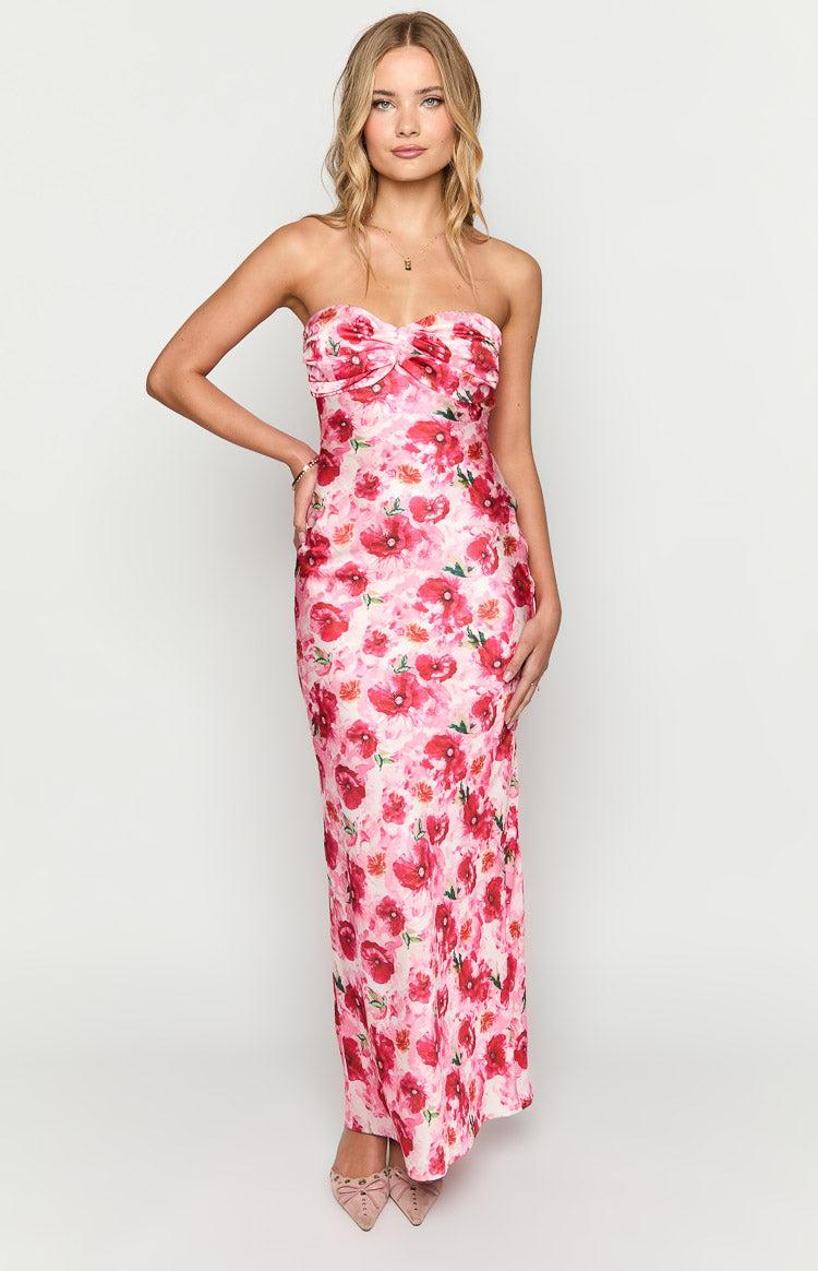 Ashley Pink Floral Formal Maxi Dress Baby Product Image