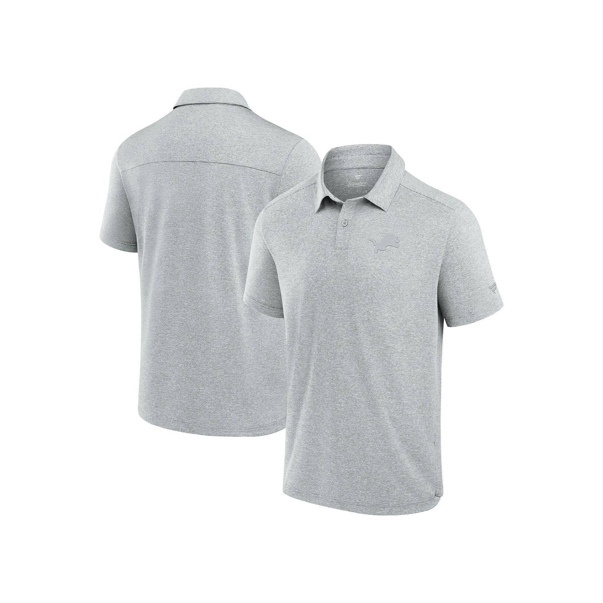 Men's Fanatics Gray Detroit Lions Front Office Tech Polo Shirt,  Product Image
