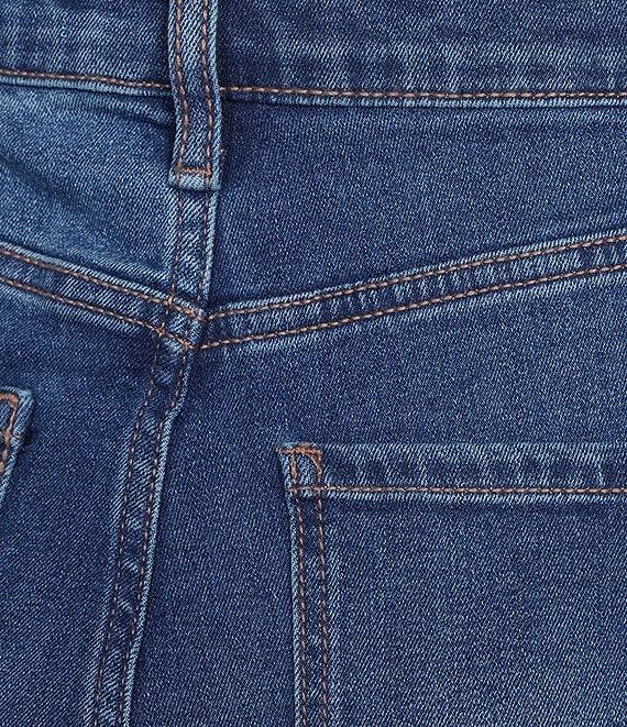 Code Bleu Petite Size High Rise Wide Leg Patch Pocket Jeans Product Image