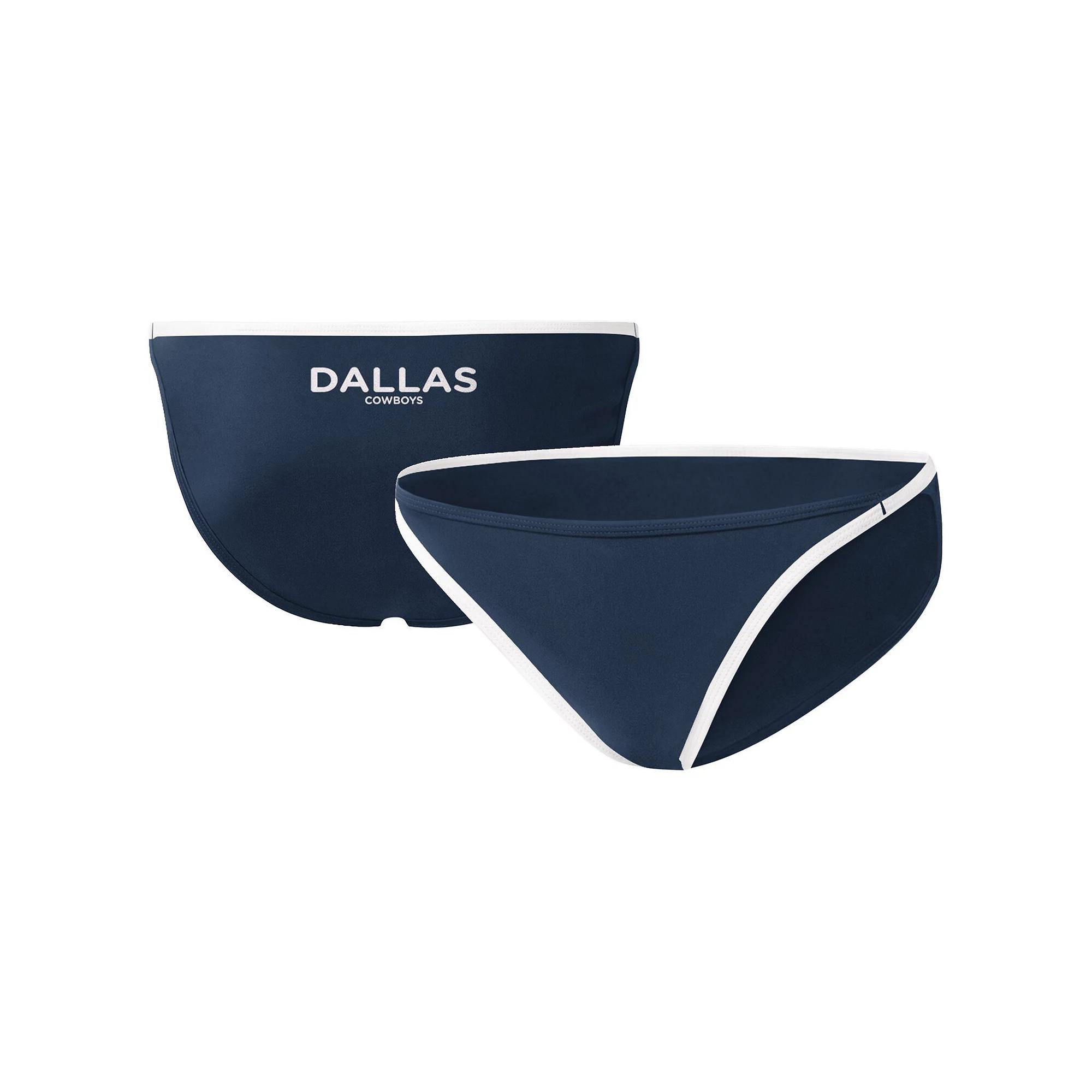 Women's G-III Sports by Carl Banks Navy Dallas Cowboys Play Action Bikini Bottom, Size: Small, Blue Product Image