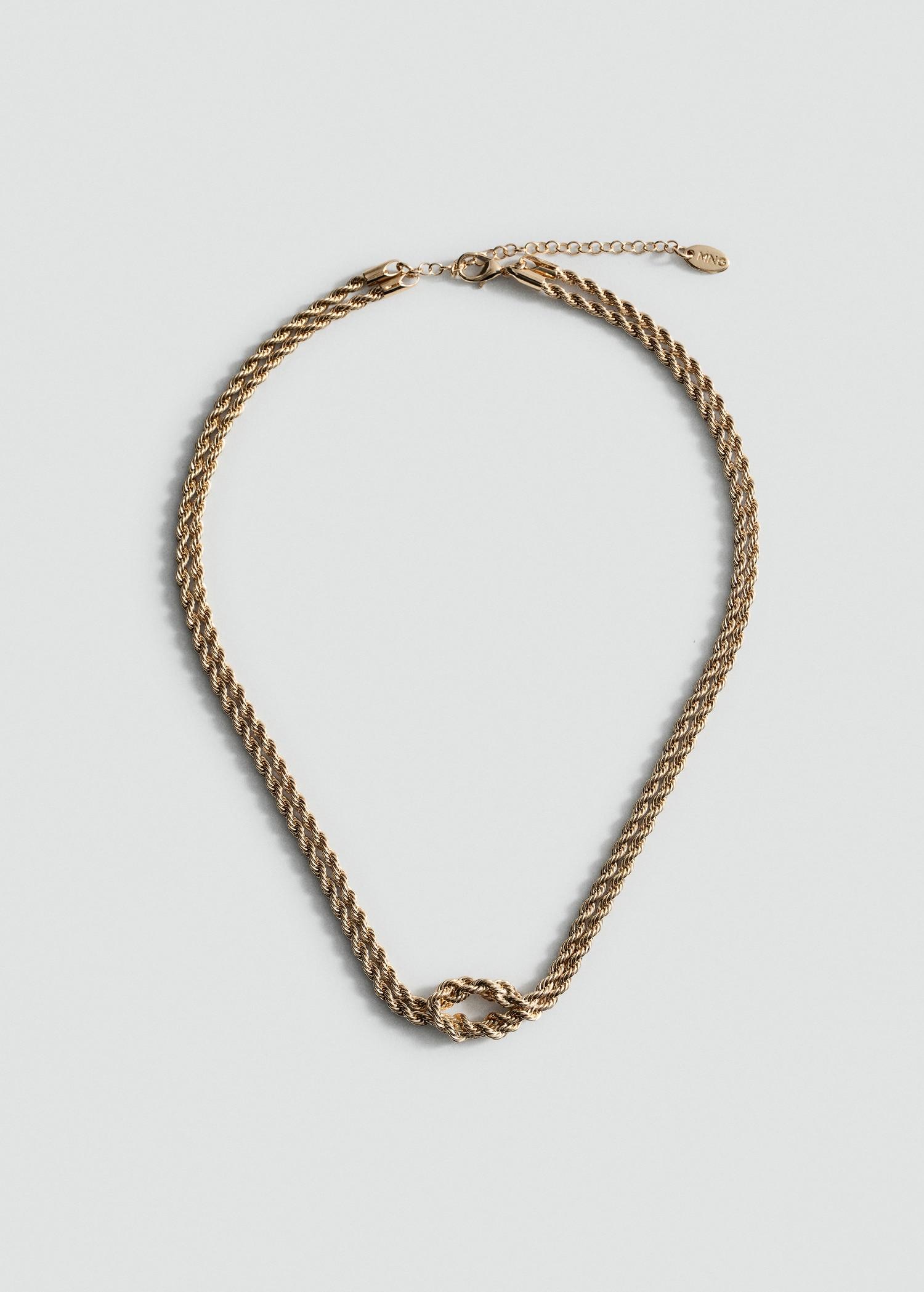 Braided chain necklace - Women | MANGO USA Product Image