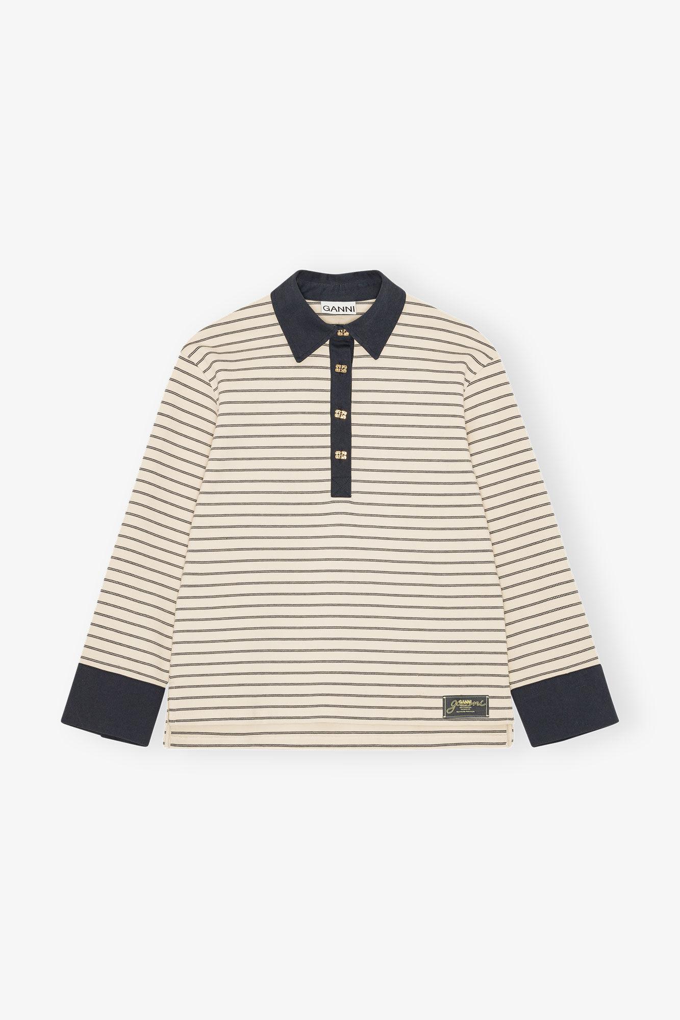 Striped Cotton Polo Product Image