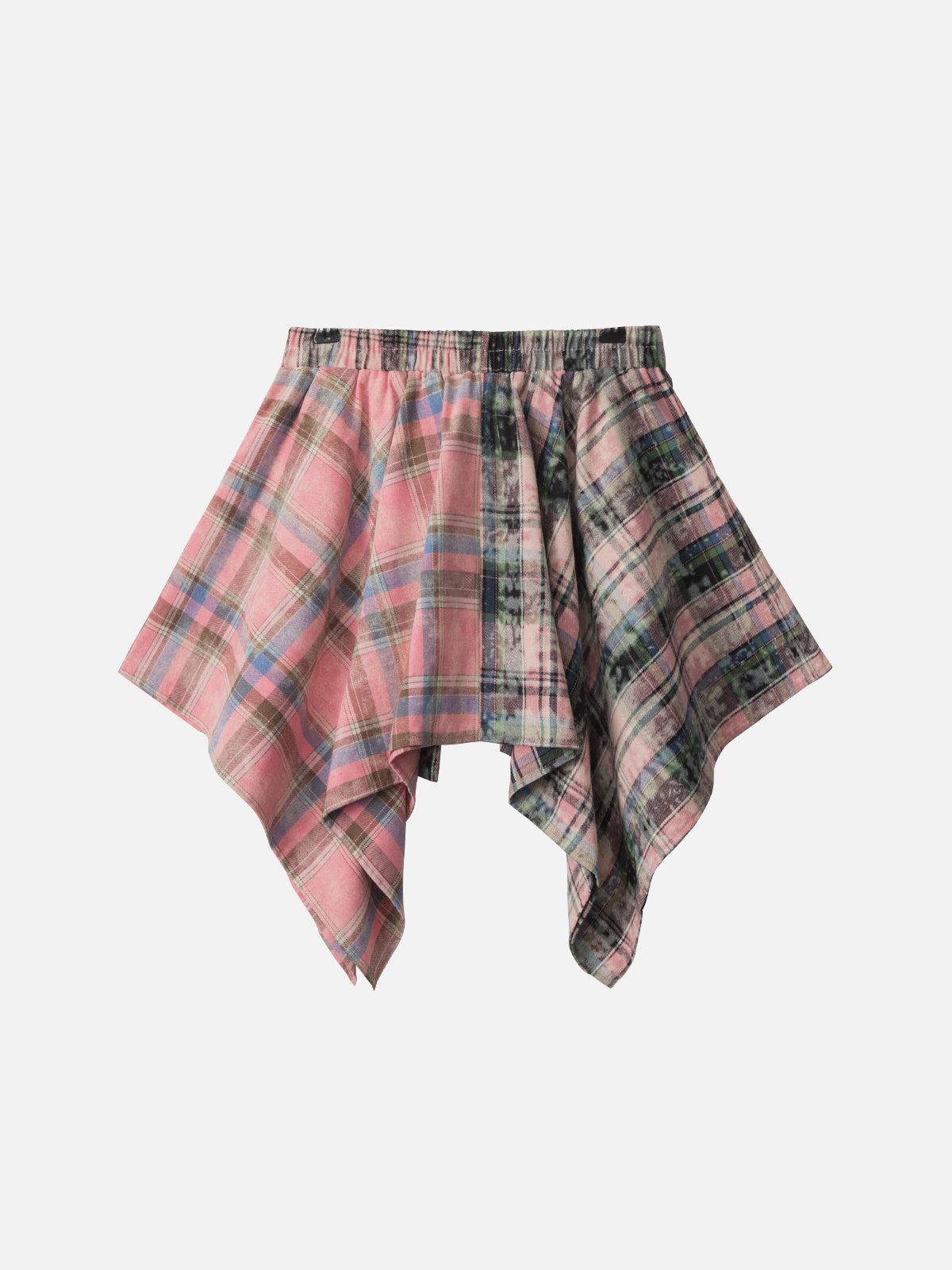 Aelfric Eden Tie Dye Plaid Skirt Female Product Image