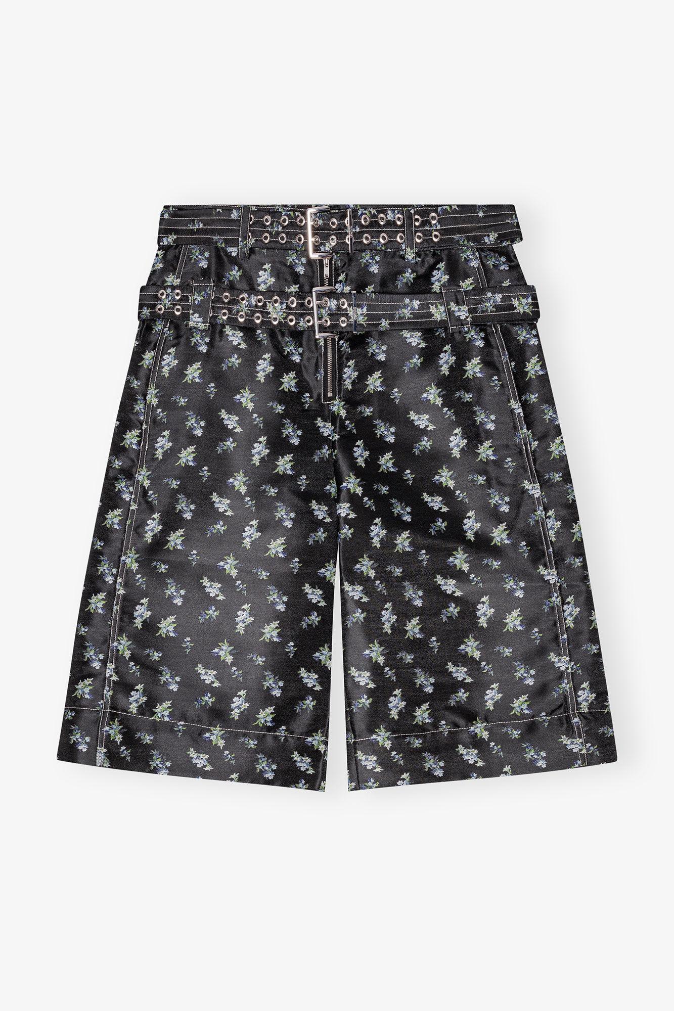 Floral Jacquard Shorts Product Image
