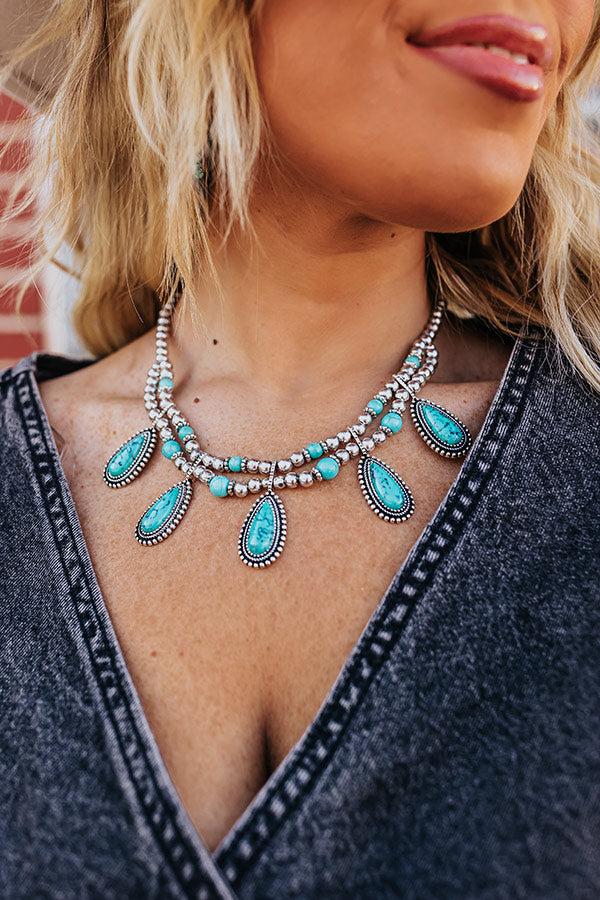 Greek Dreaming Necklace In Turquoise Product Image