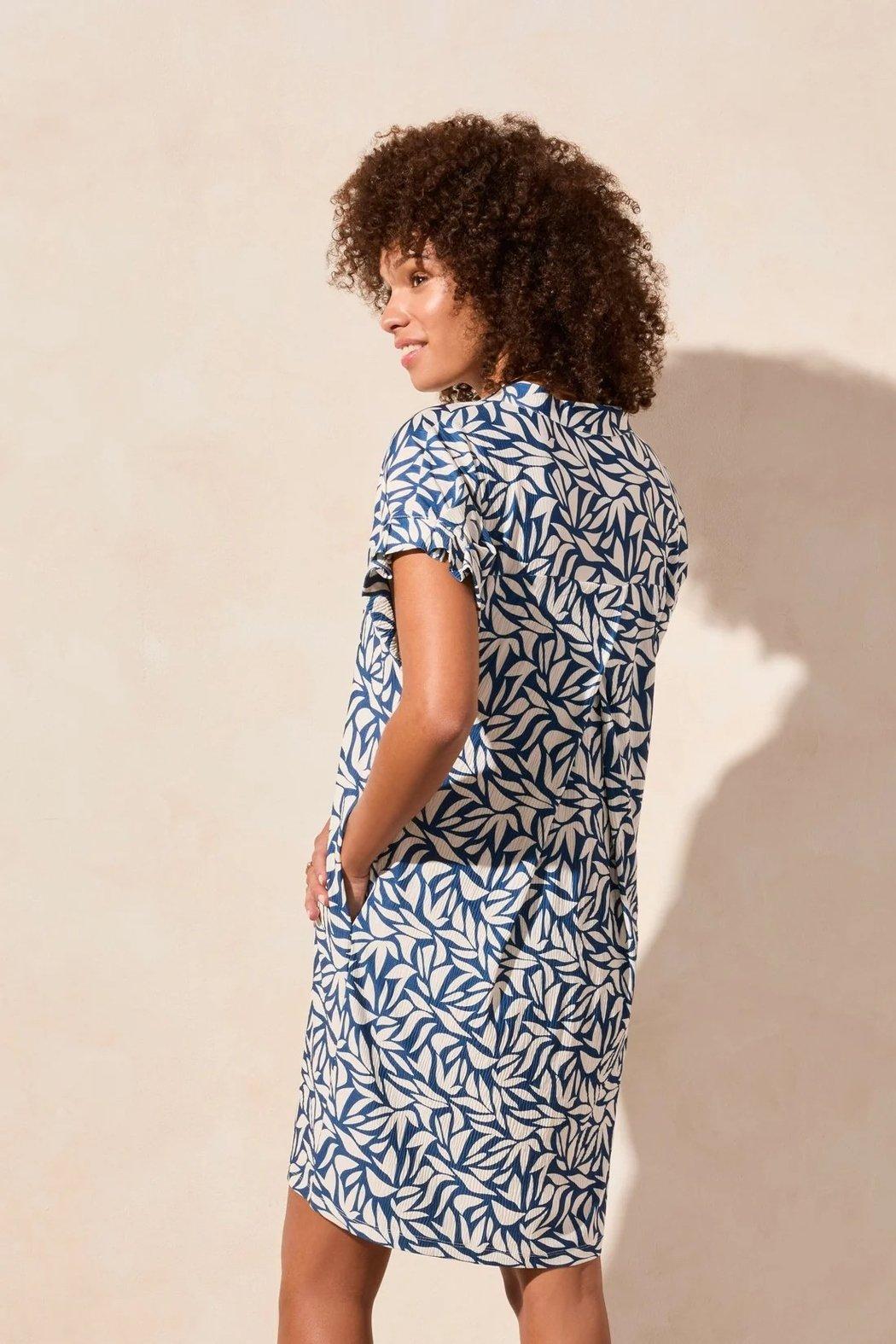 Notch Neck Shift Dress Product Image