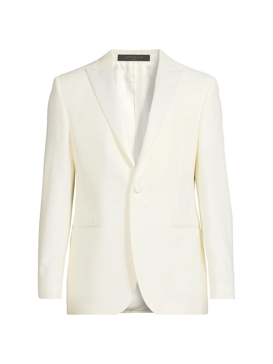 Mens Peak Lapel Wool Dinner Jacket Product Image