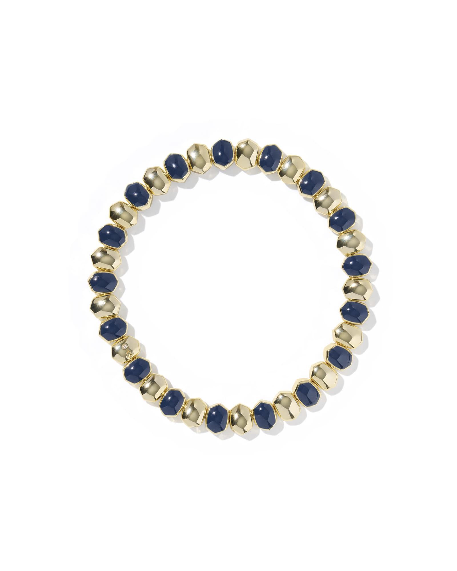 Daphne Enamel Gold Stretch Bracelet Product Image