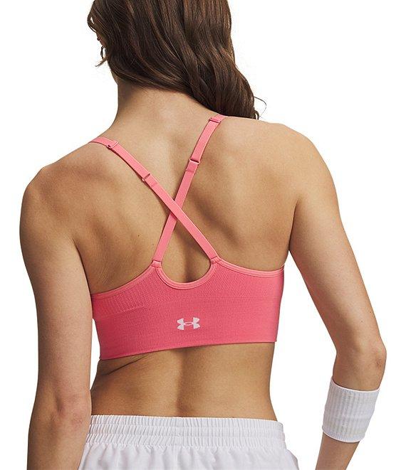 Under Armour Solid 4-Way Stretch Vanish Seamless Scoop Neck Sports Bra Product Image