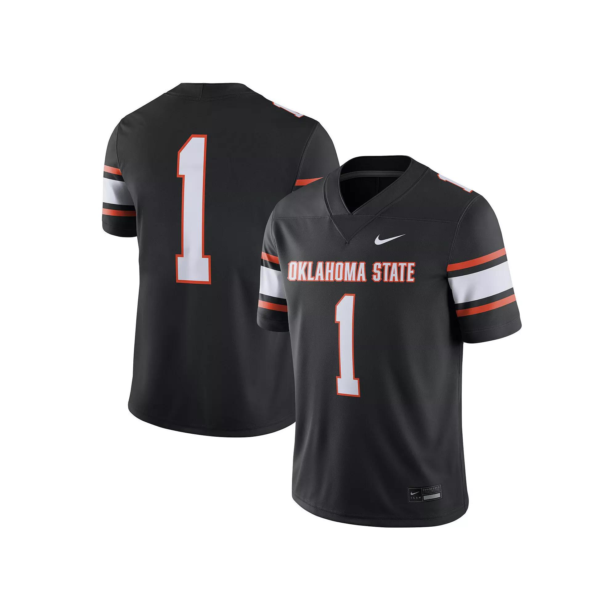 Men's Nike #1 Black Oklahoma State Cowboys Game Jersey,  Product Image