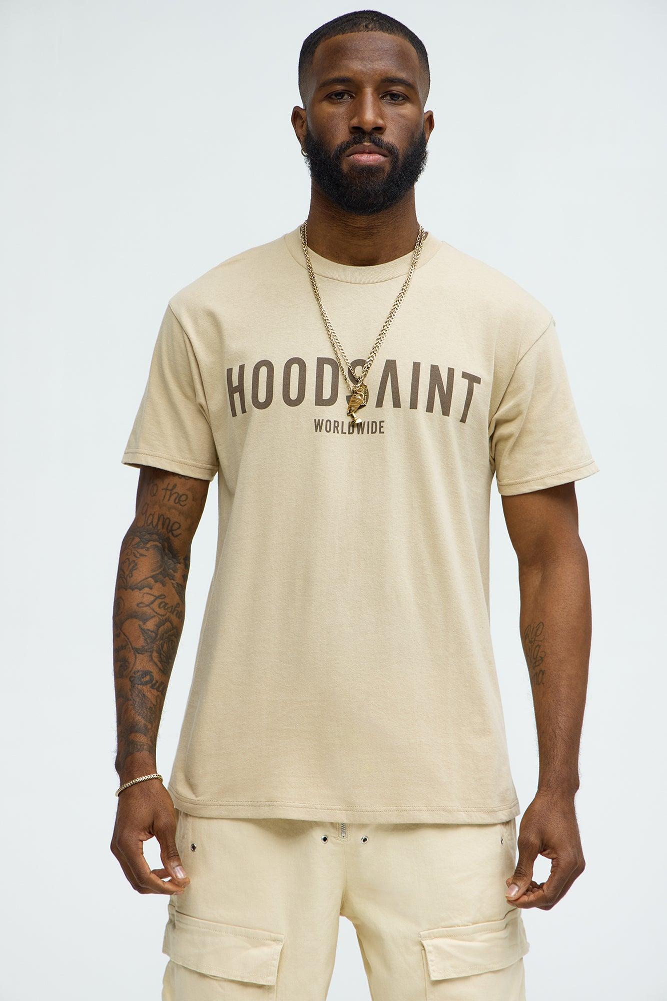 HOODSAINT Worldwide Short Sleeve Tee - Sand Product Image