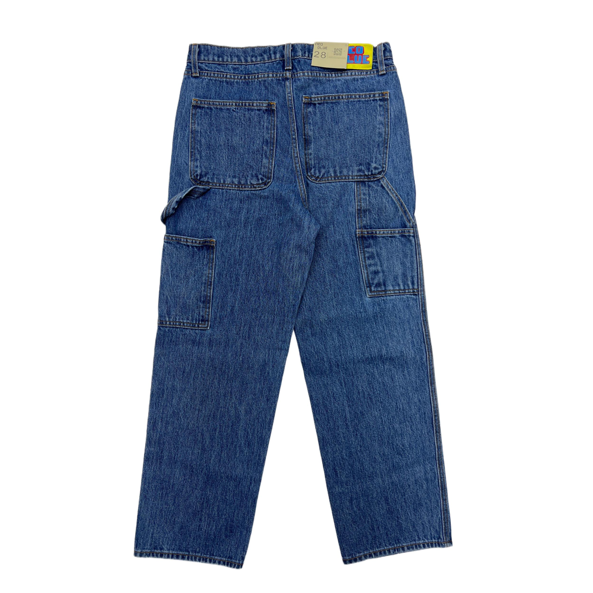 Neo Blue Carpenter Baggy Jeans Male Product Image