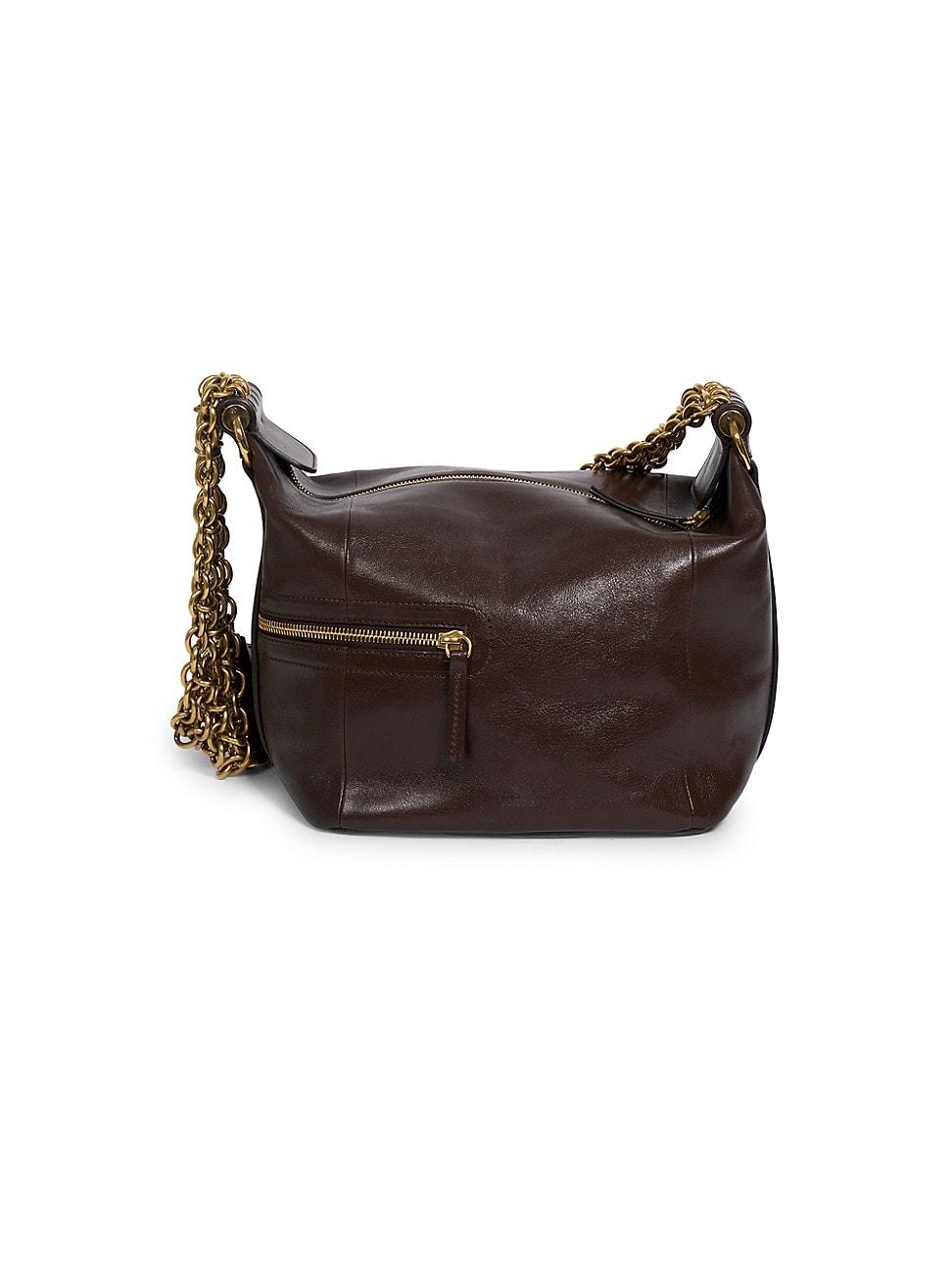 Womens Multi-Chain Leather Shoulder Bag Product Image