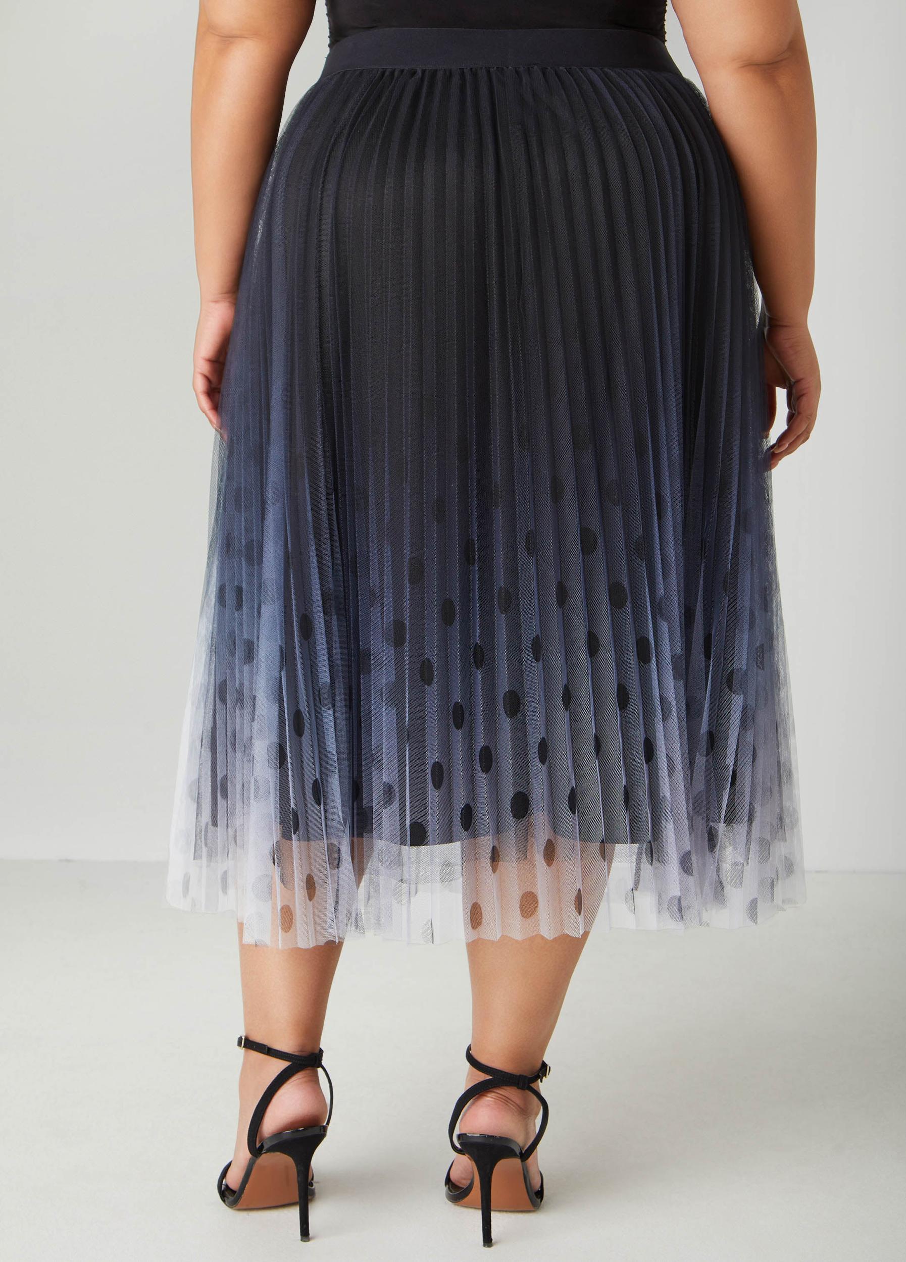 Ombre Polka Dot Midaxi Skirt Product Image