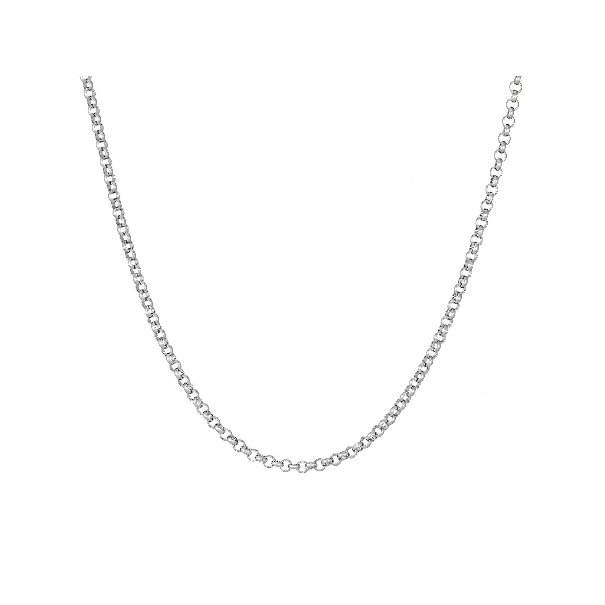 Men's LYNX Stainless Steel 3 mm Rolo Chain Necklace, Size: 30" Product Image