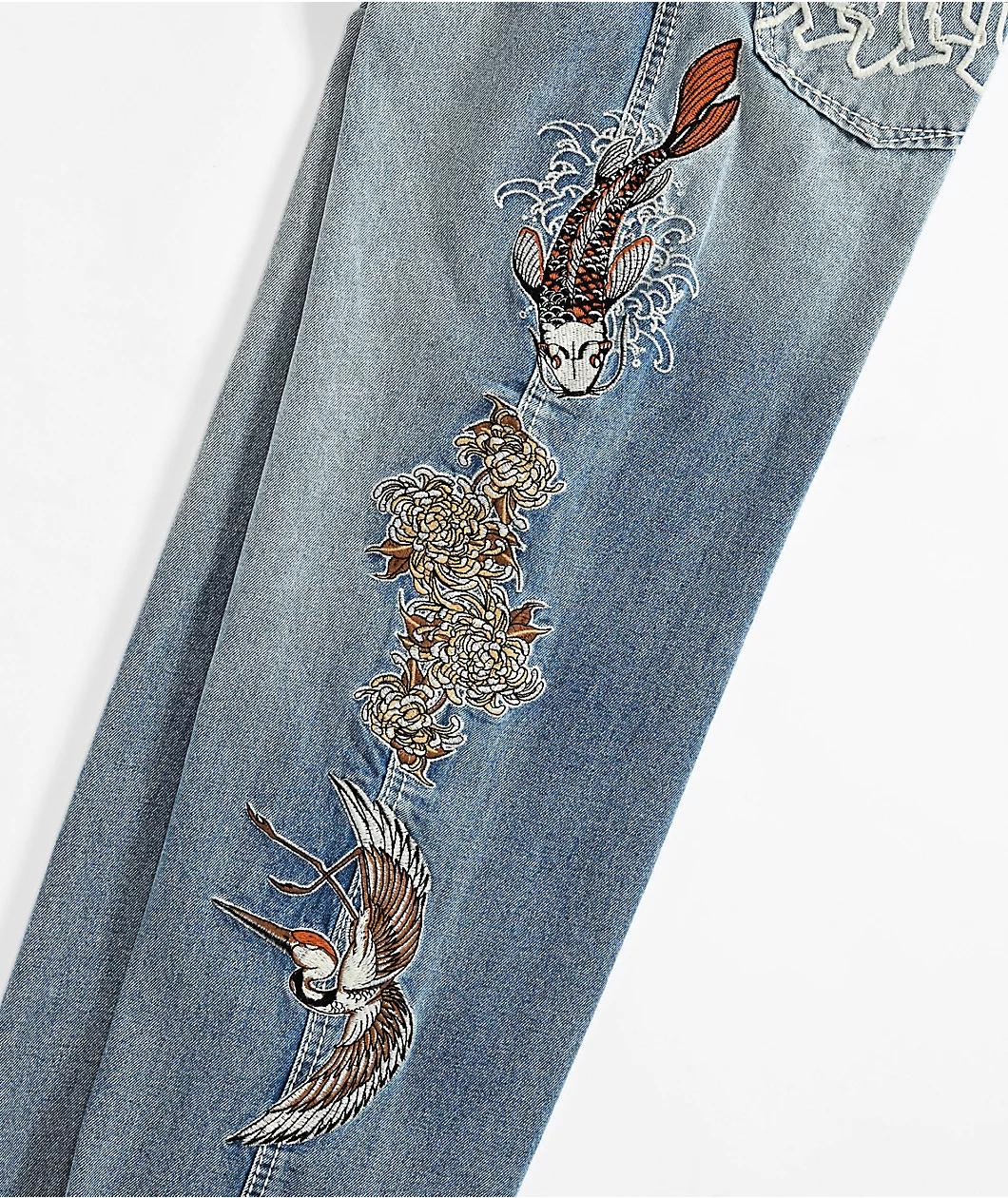 Ninth Hall Idle Consult Straight Leg Denim Jeans Product Image