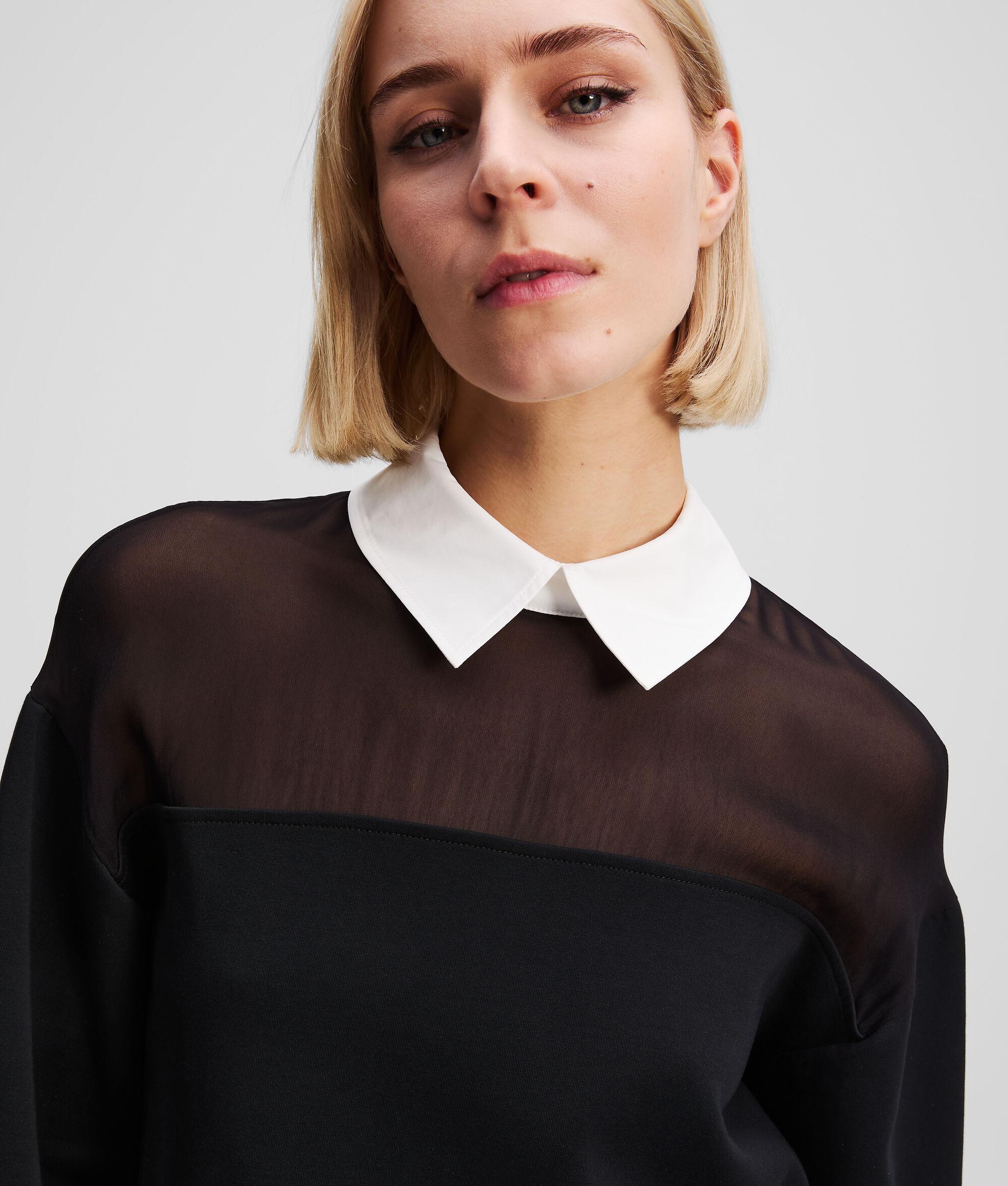 POPLIN COLLAR SWEATSHIRT Product Image